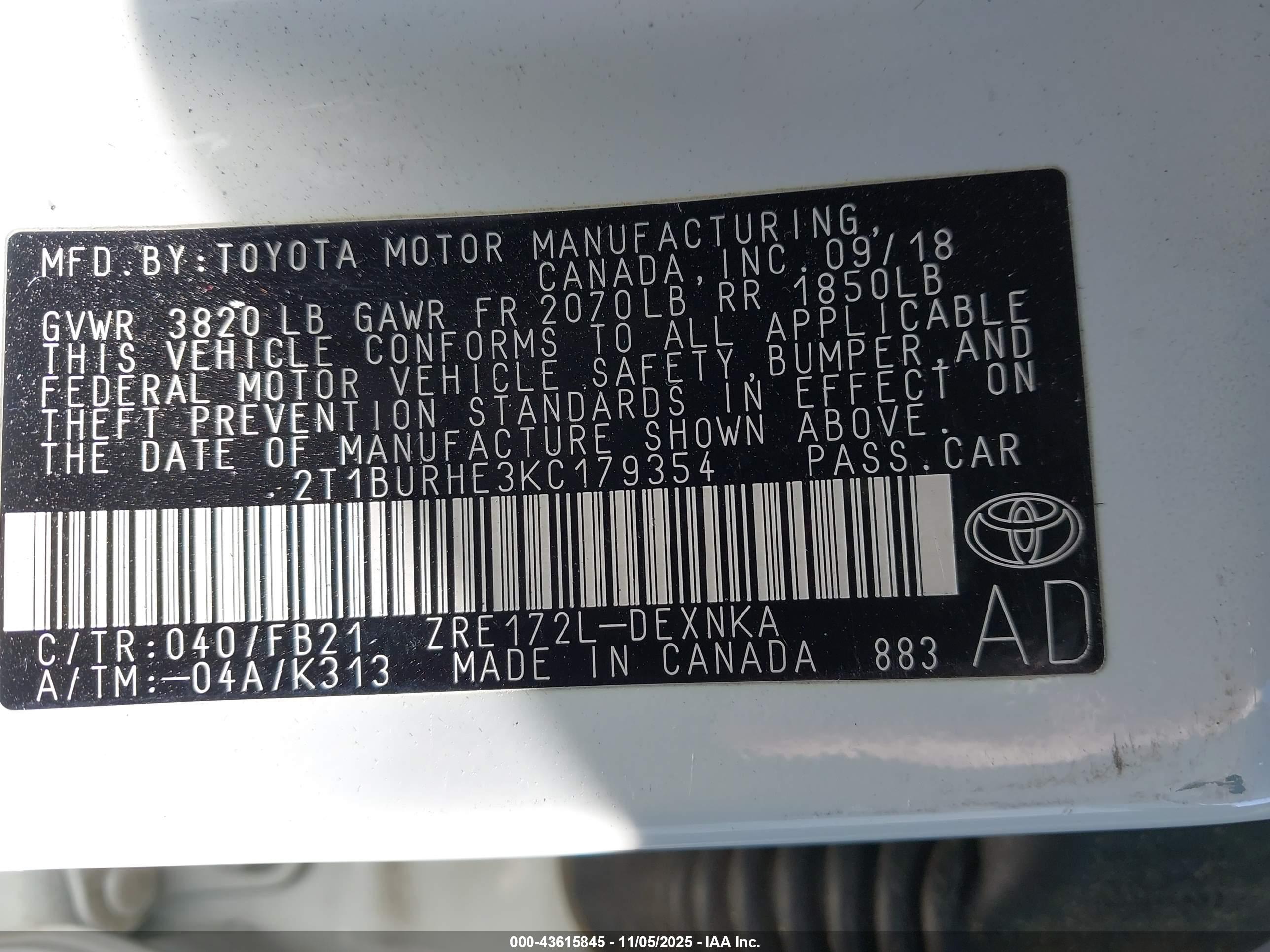 TOYOTA COROLLA image 9