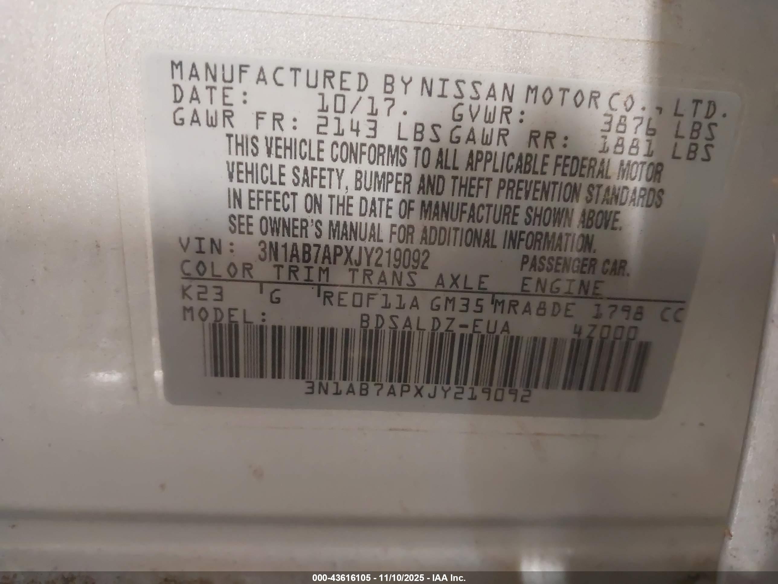NISSAN SENTRA image 9