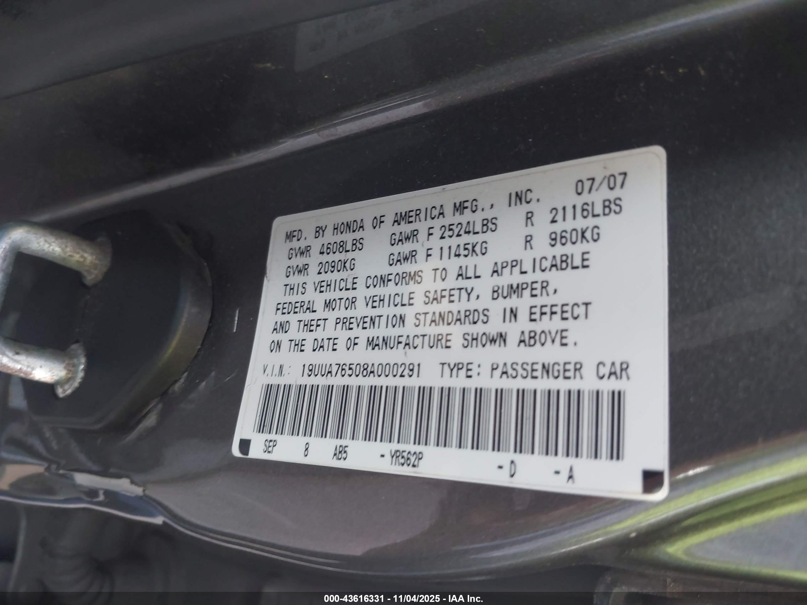 ACURA TL image 9