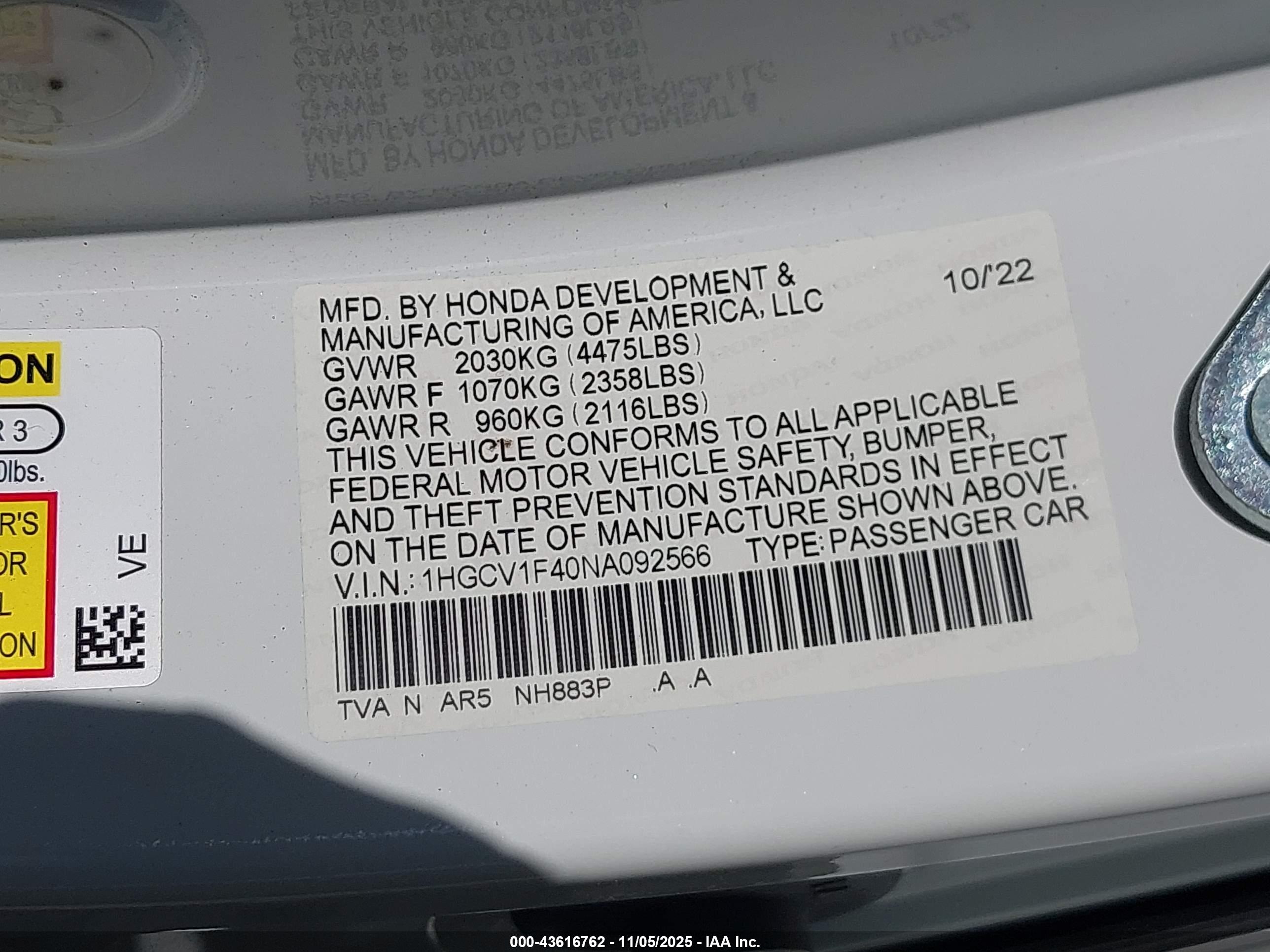 HONDA ACCORD image 9