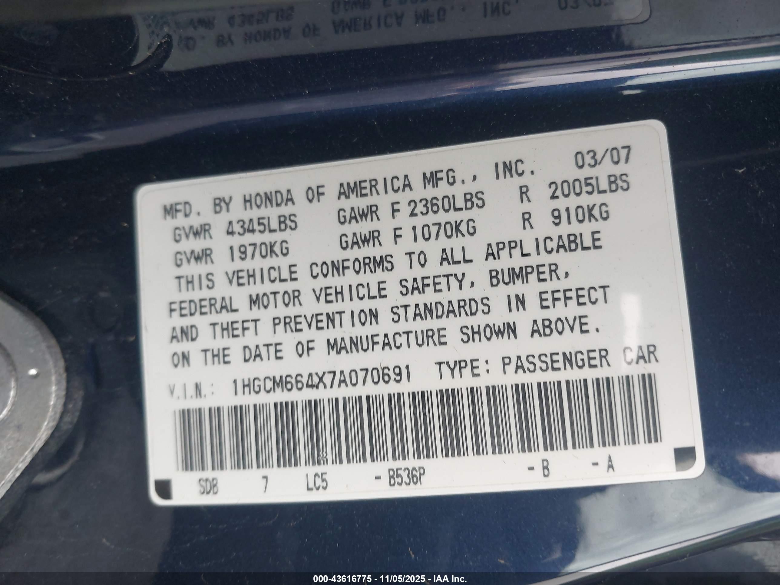 HONDA ACCORD image 9