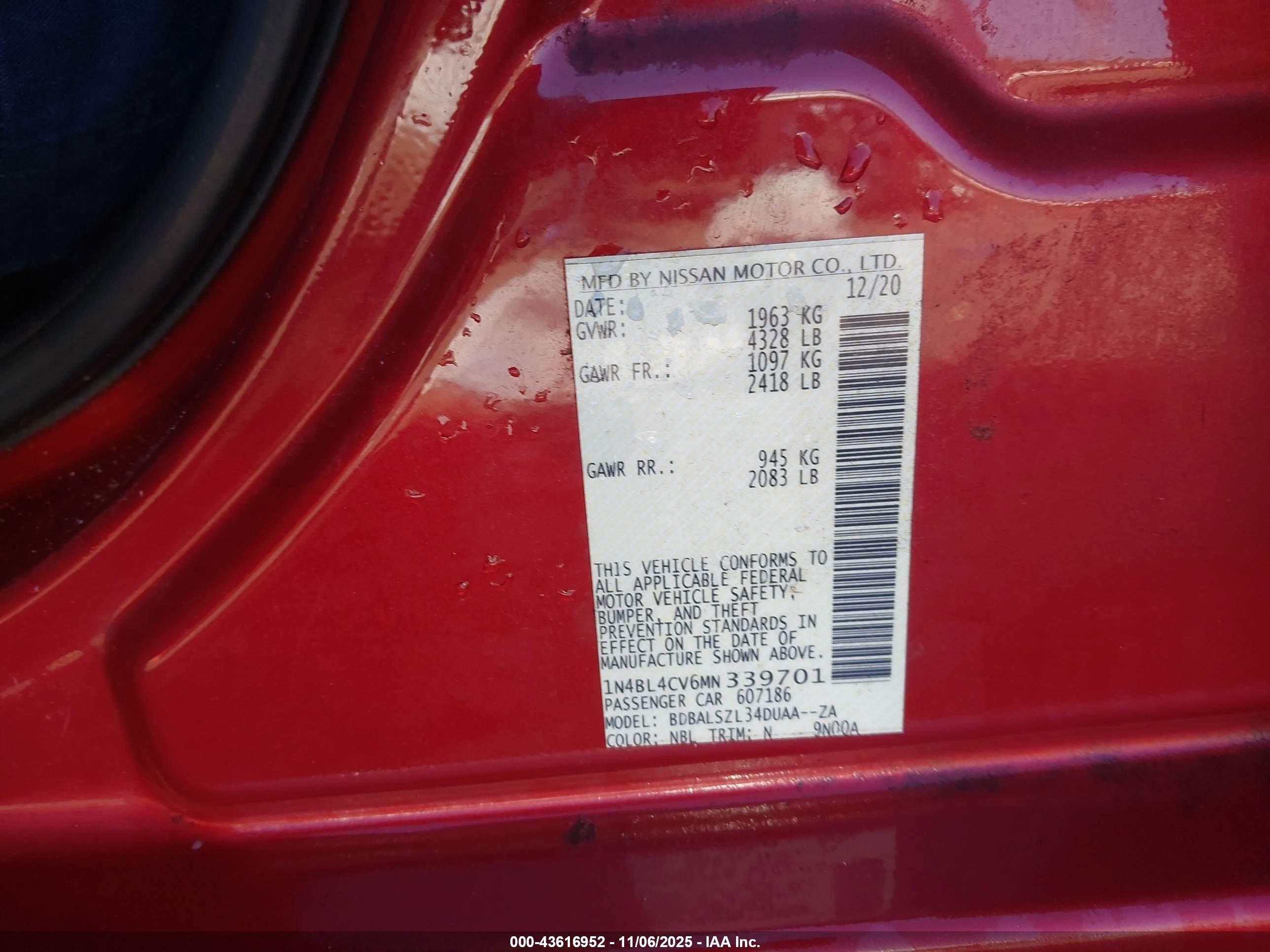 NISSAN ALTIMA image 9