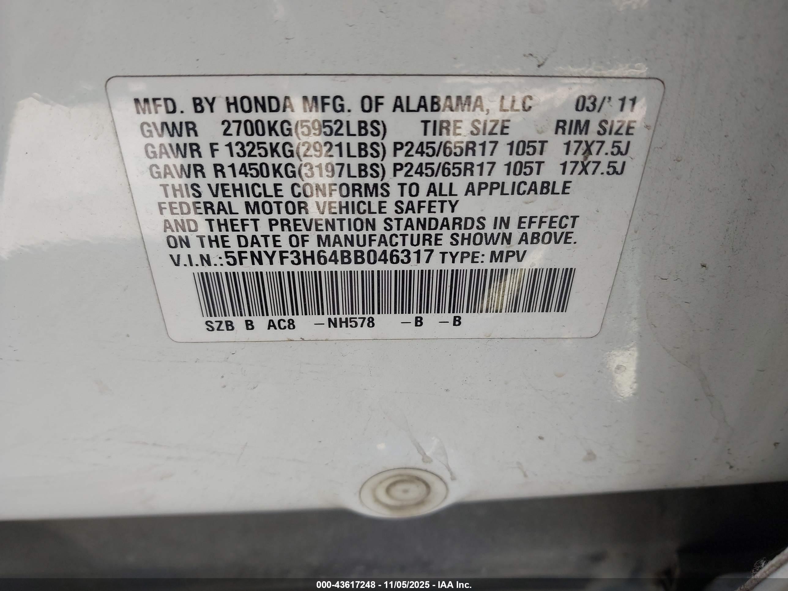 HONDA PILOT image 9