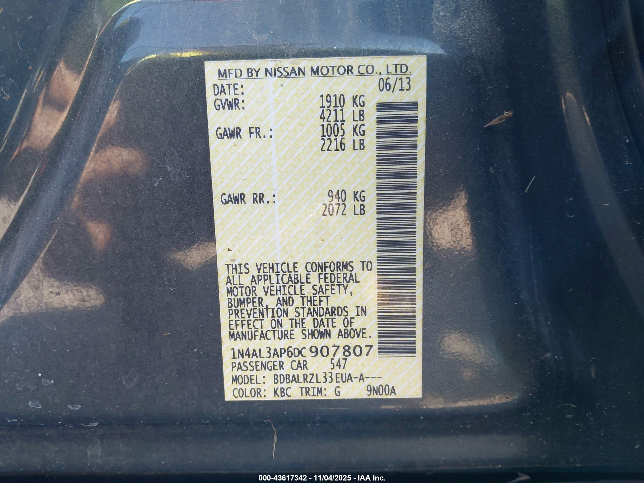 NISSAN ALTIMA image 9