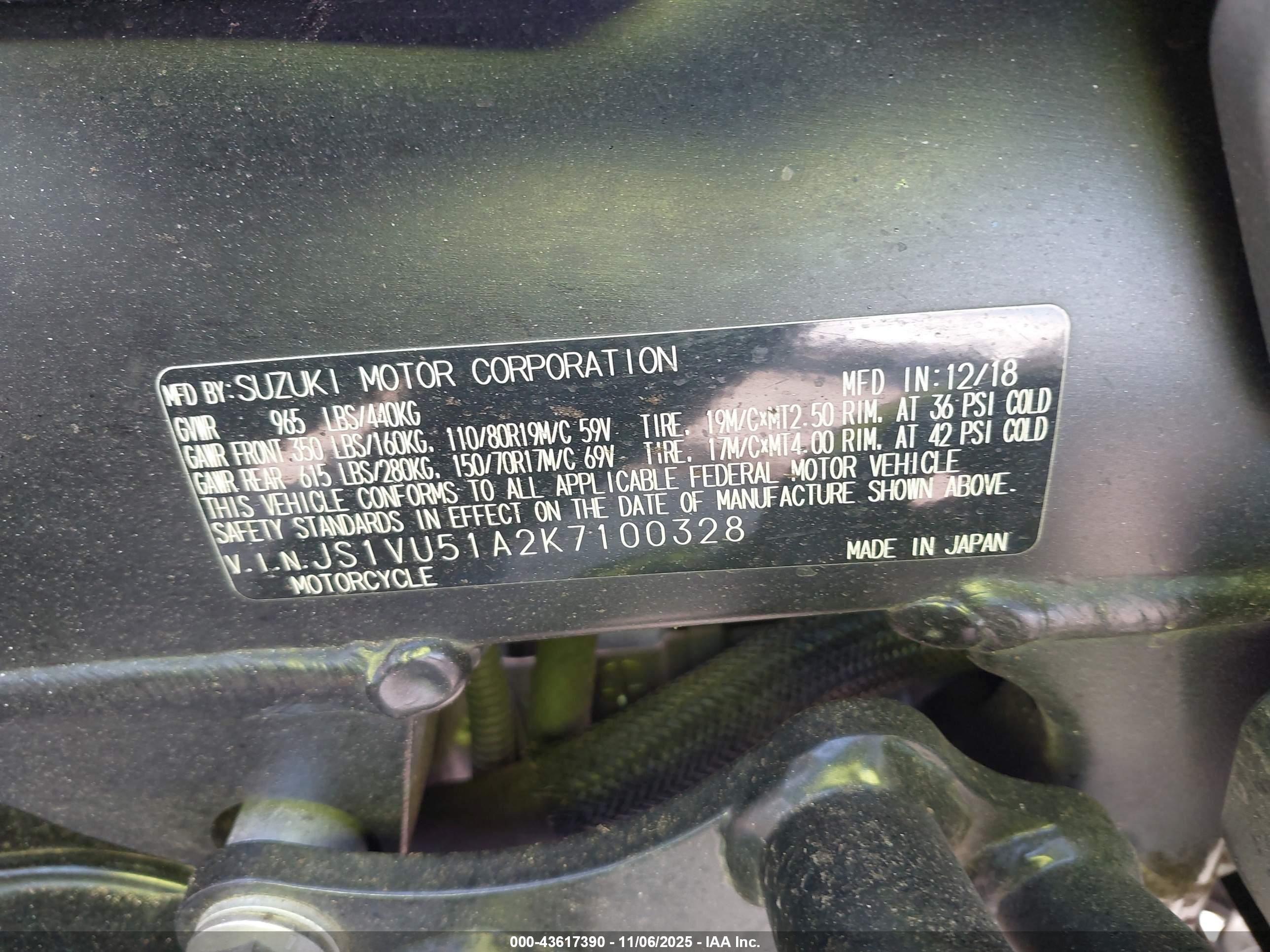 SUZUKI DL1000 image 10