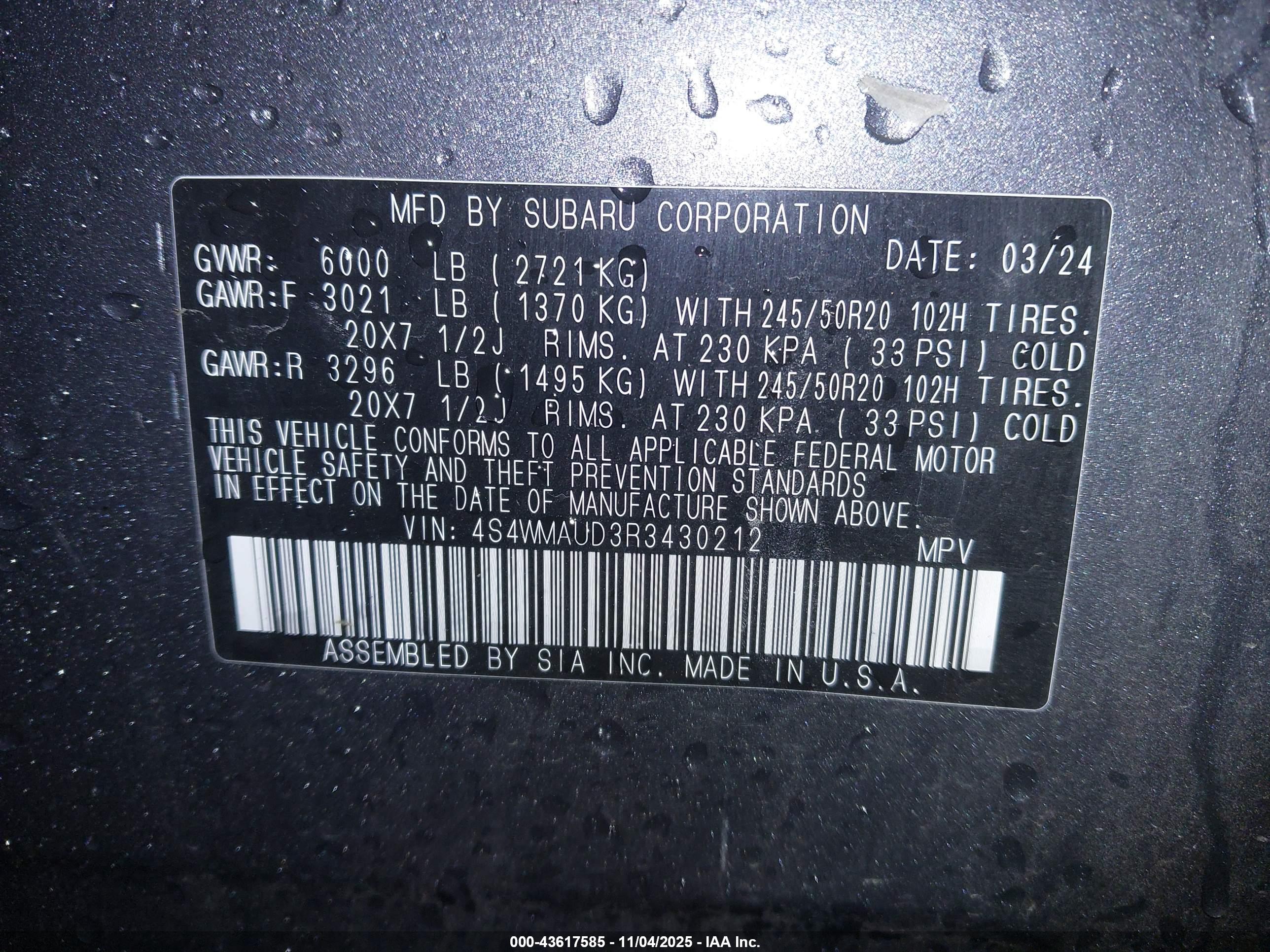 SUBARU ASCENT image 9