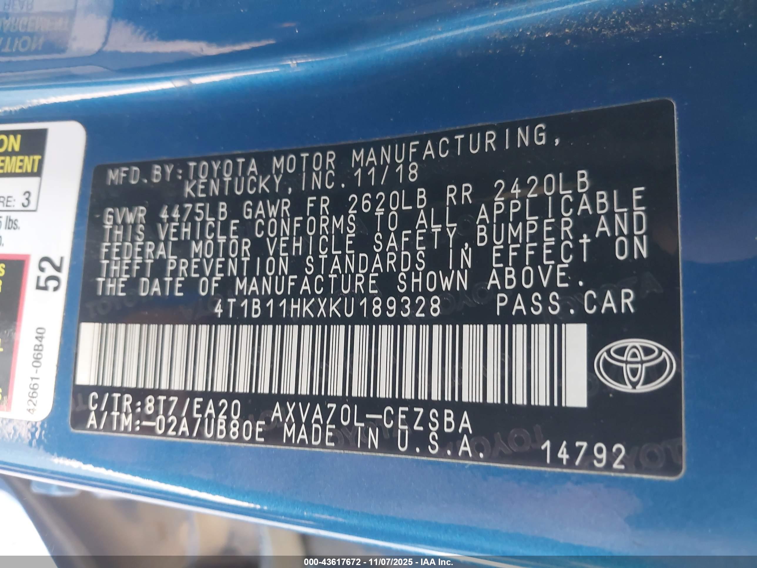 TOYOTA CAMRY image 9