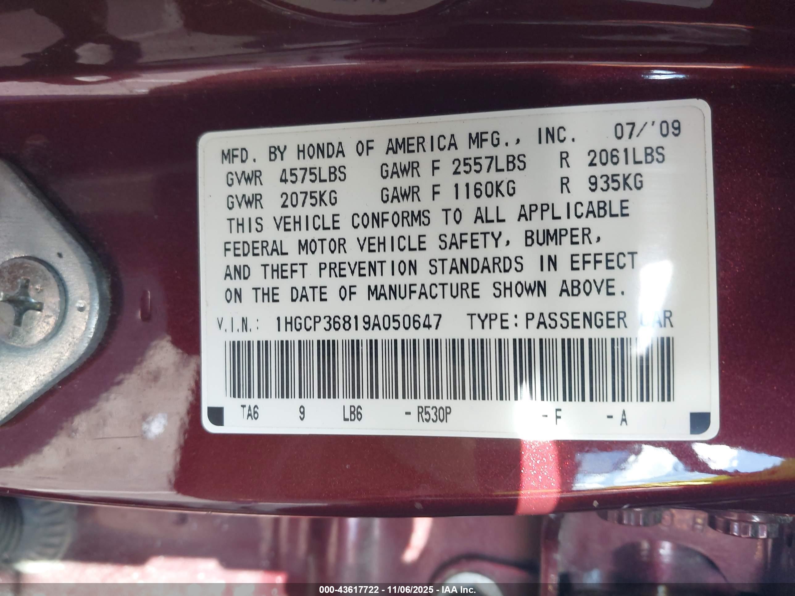 HONDA ACCORD image 9
