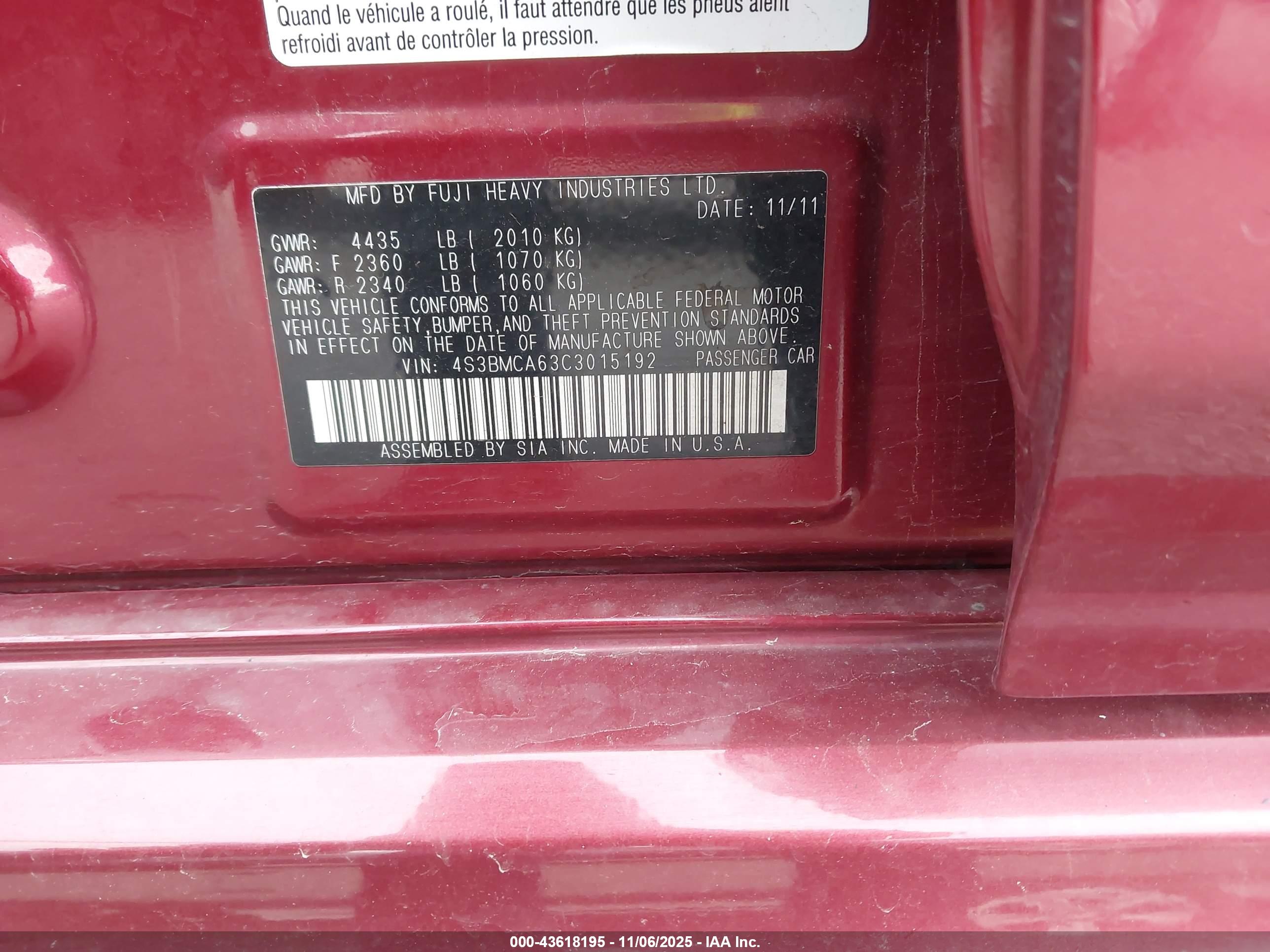 SUBARU LEGACY image 9