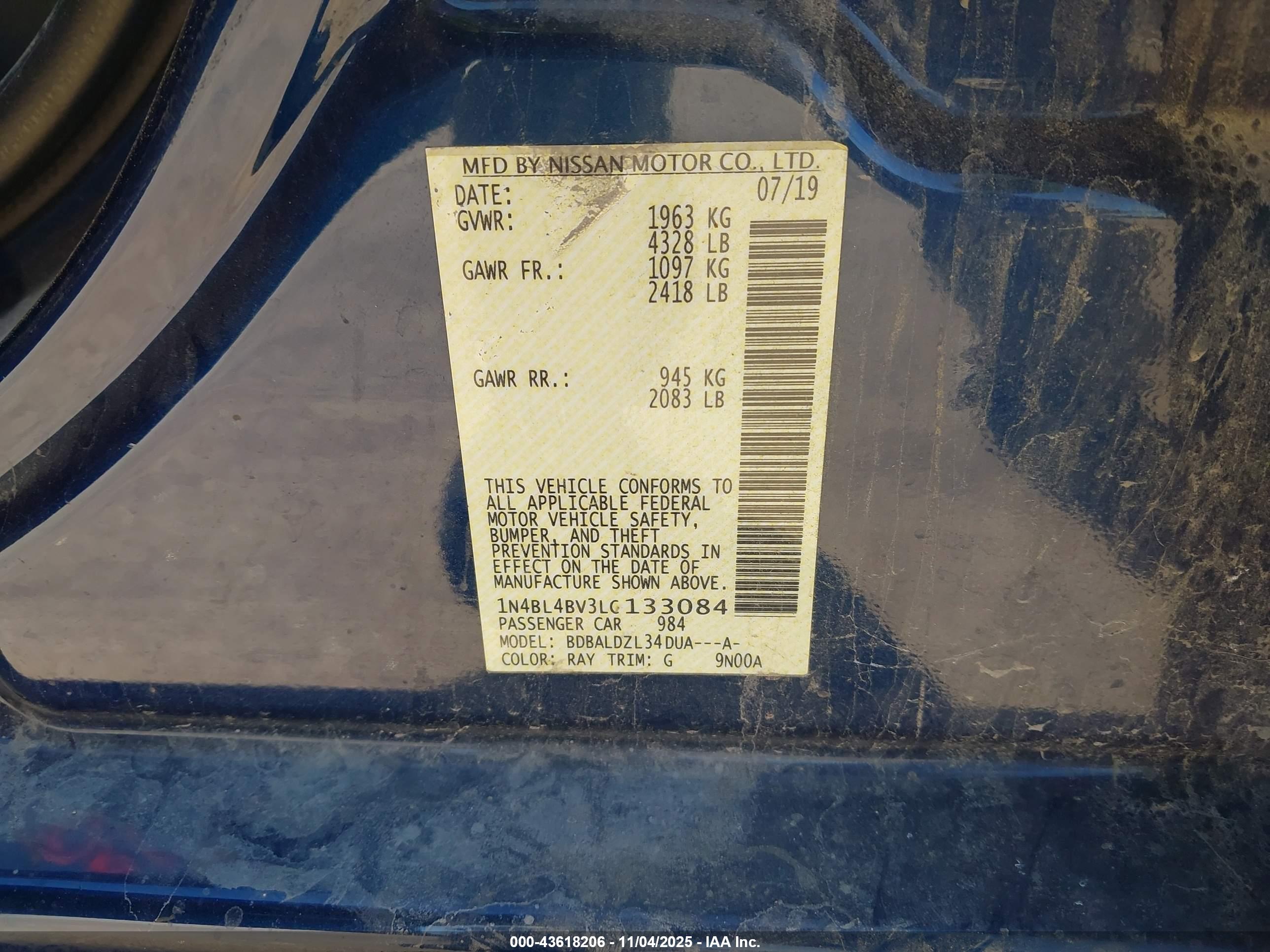 NISSAN ALTIMA image 9