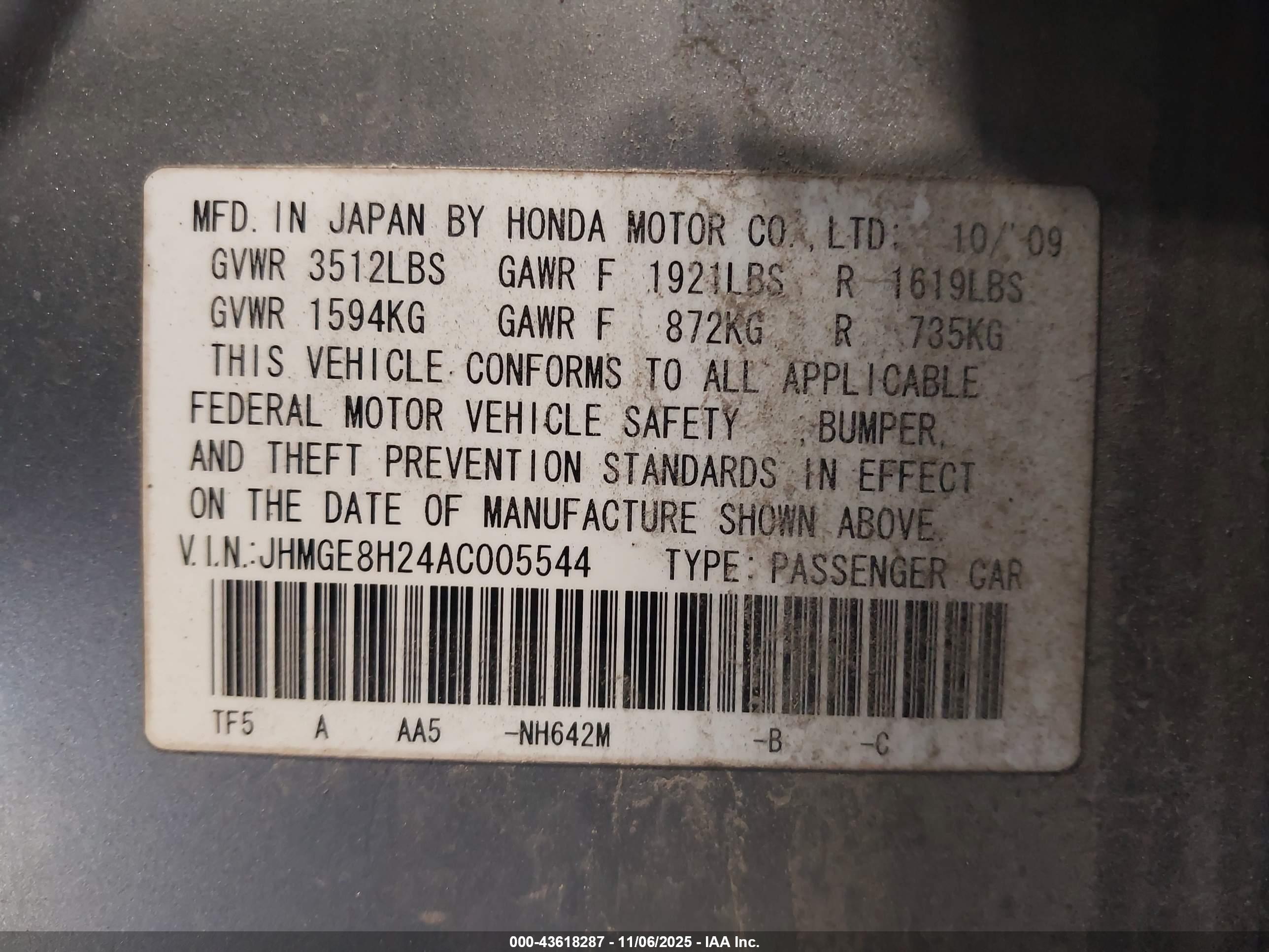 HONDA FIT image 9