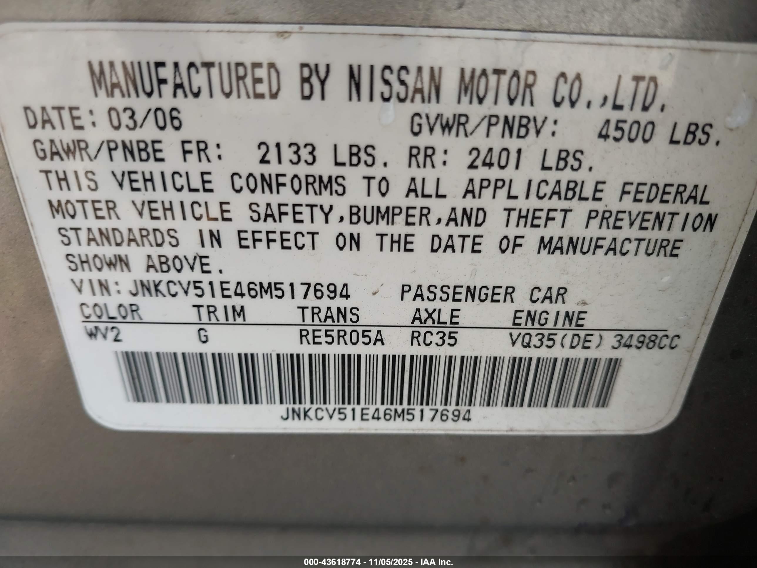 INFINITI G35 image 9