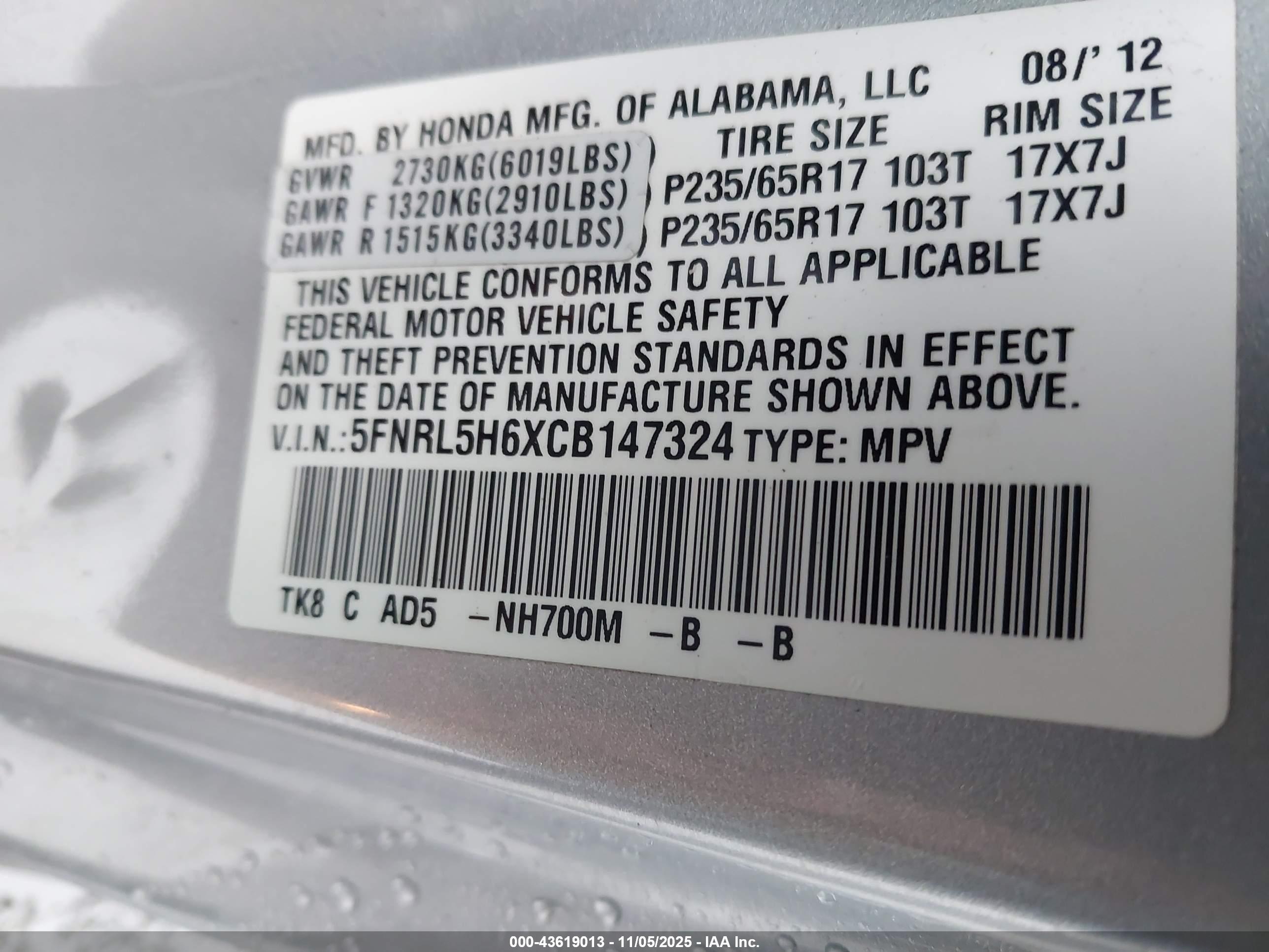 HONDA ODYSSEY image 9