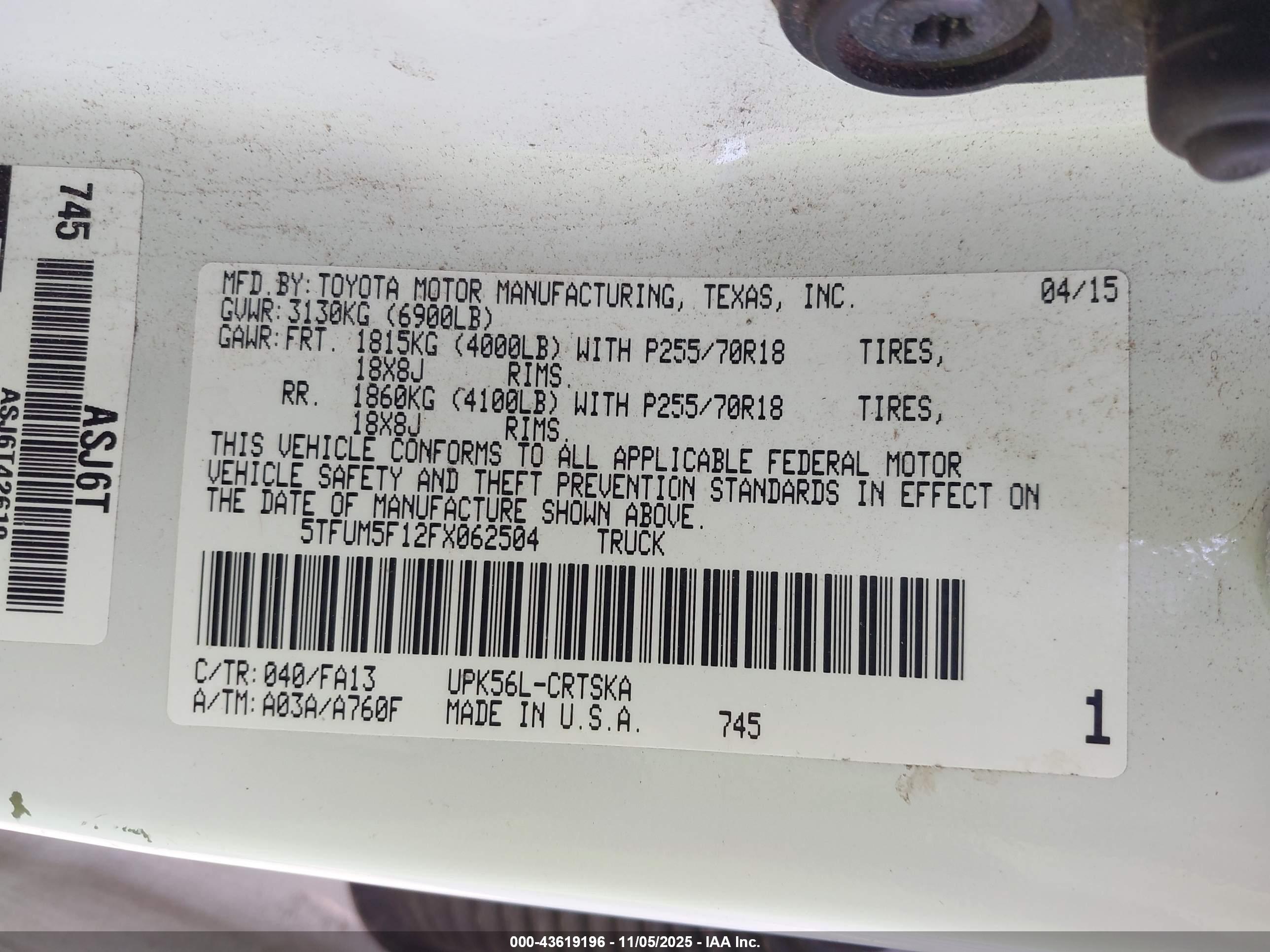 TOYOTA TUNDRA image 9