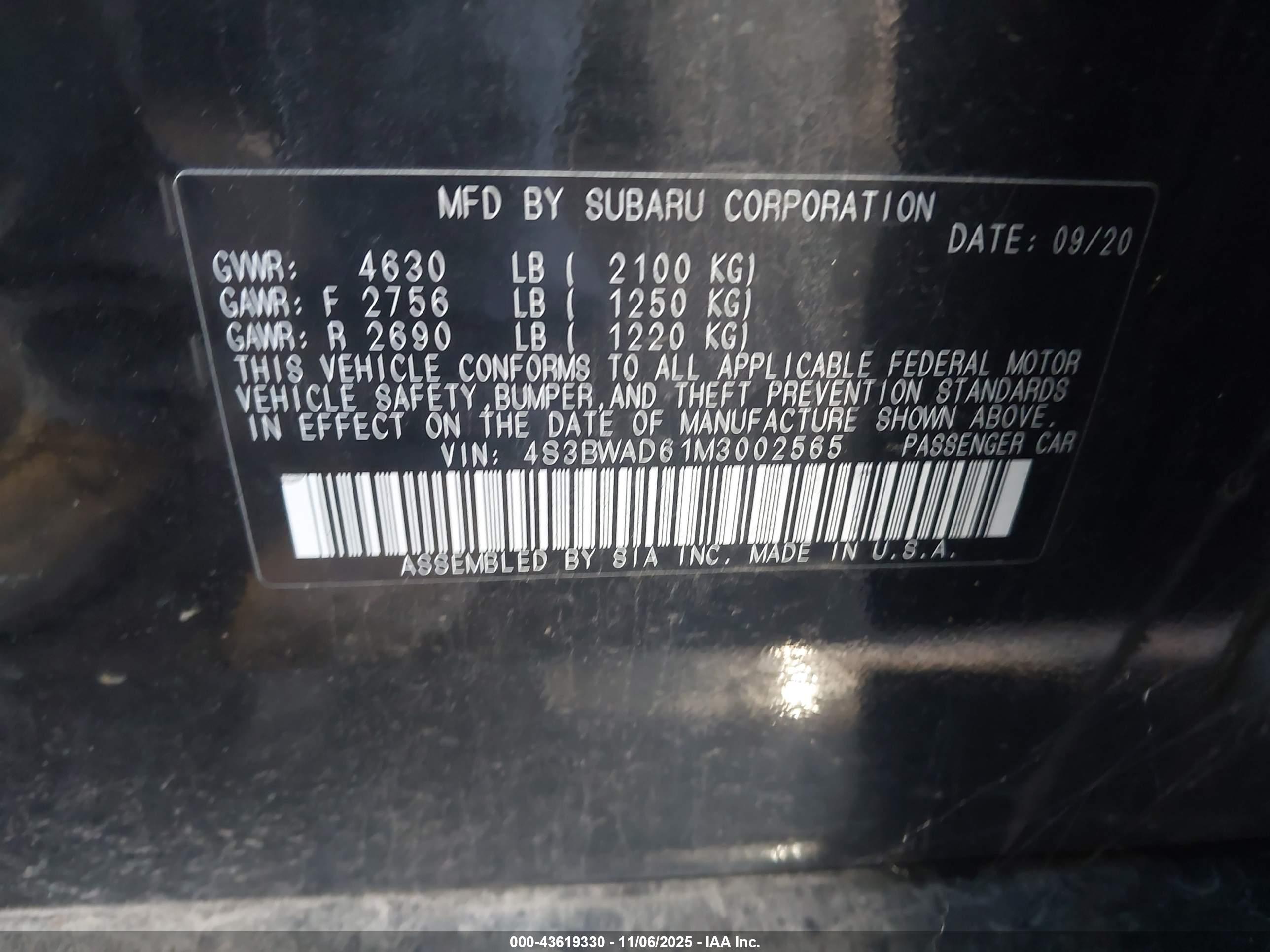 SUBARU LEGACY image 9