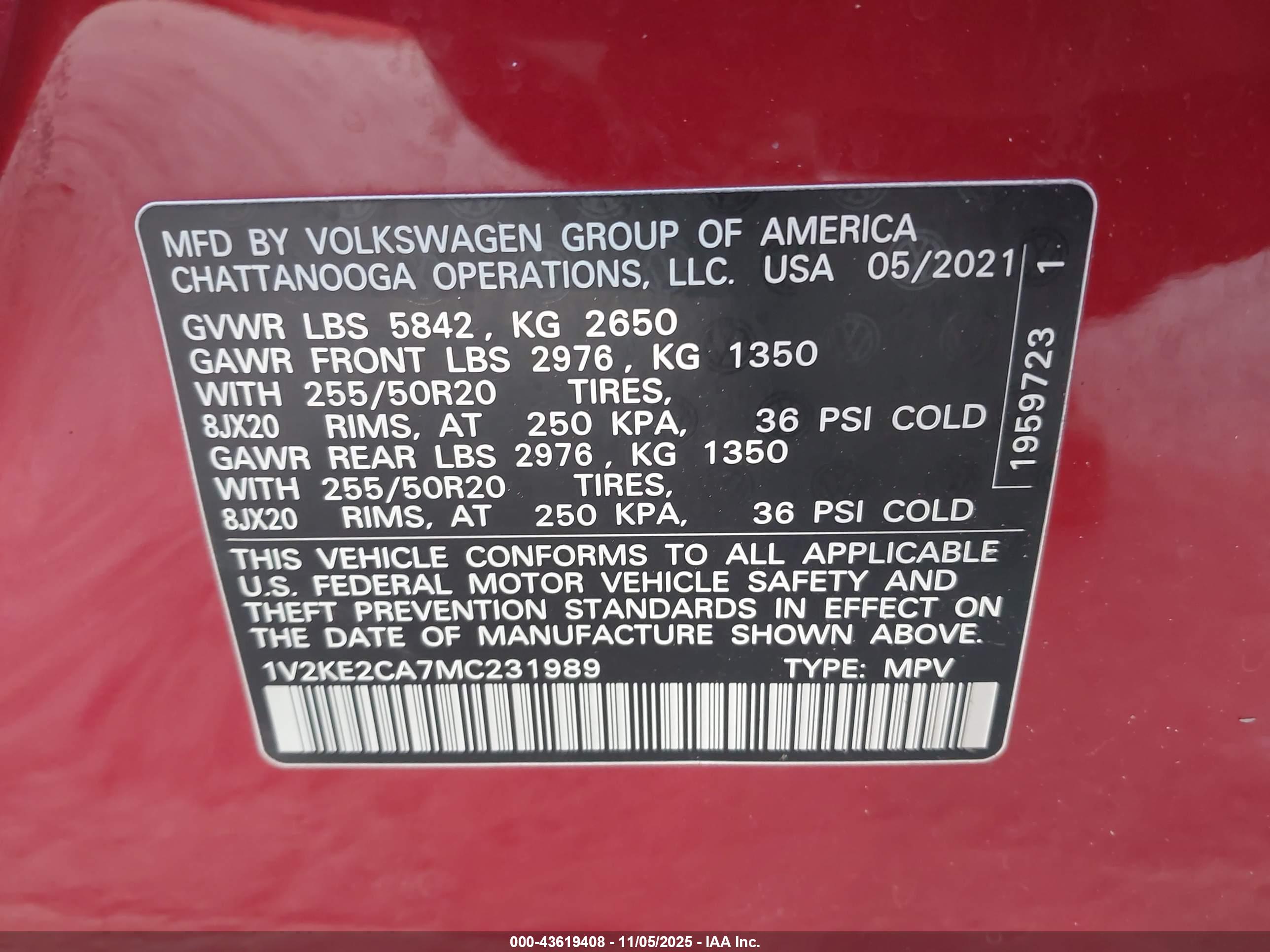 VOLKSWAGEN ATLAS image 9