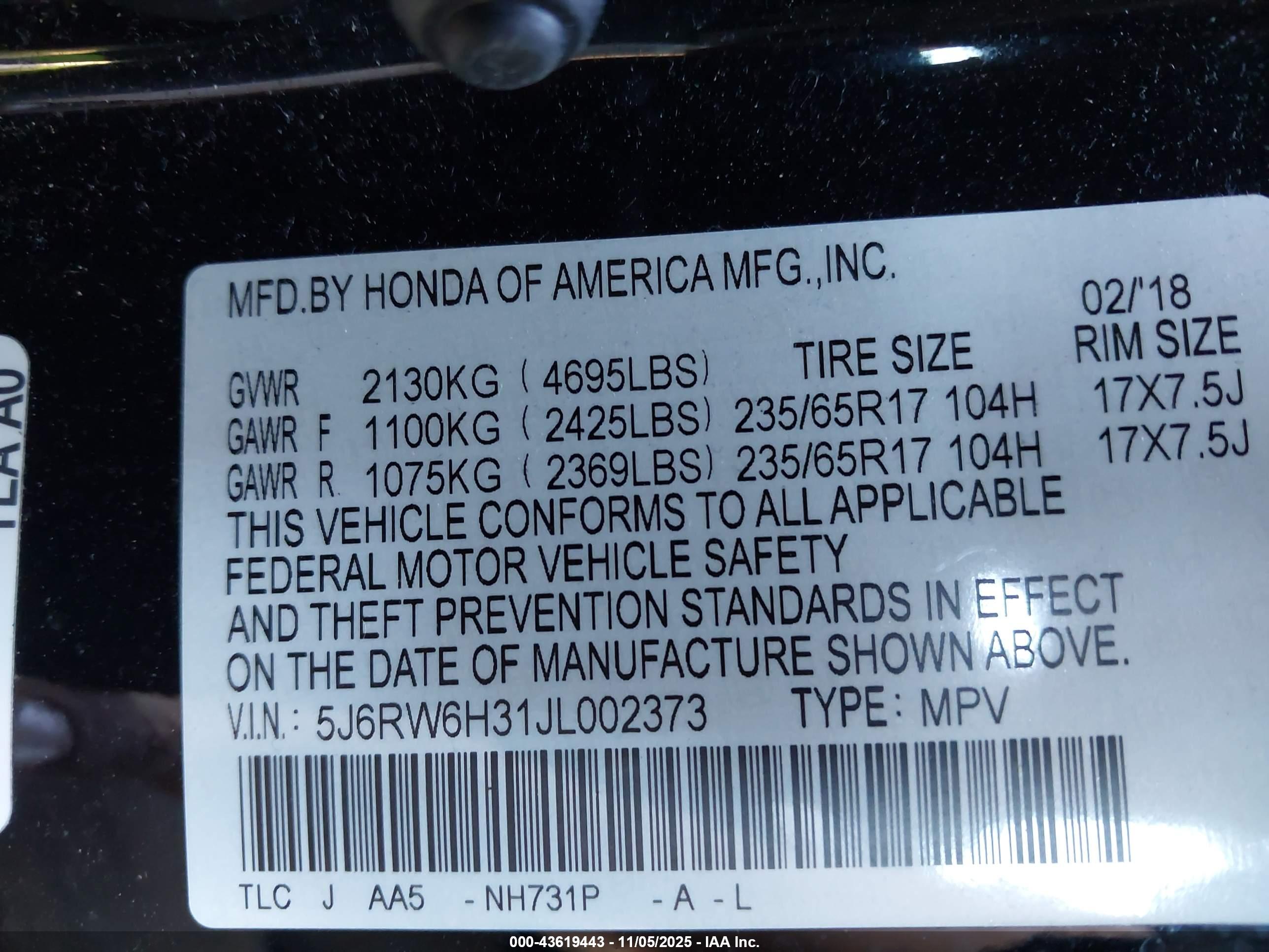 HONDA CR-V image 9