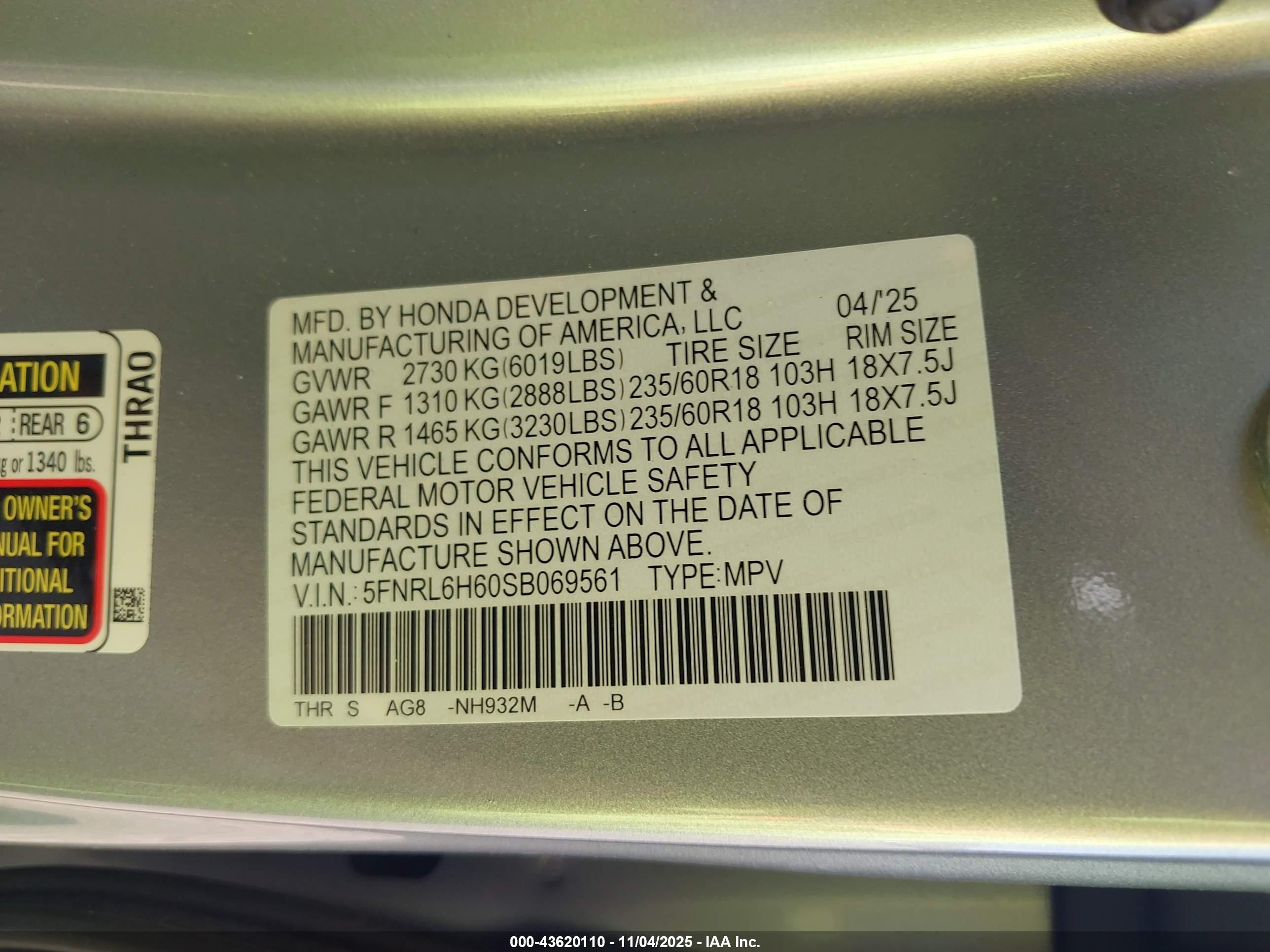 HONDA ODYSSEY image 9