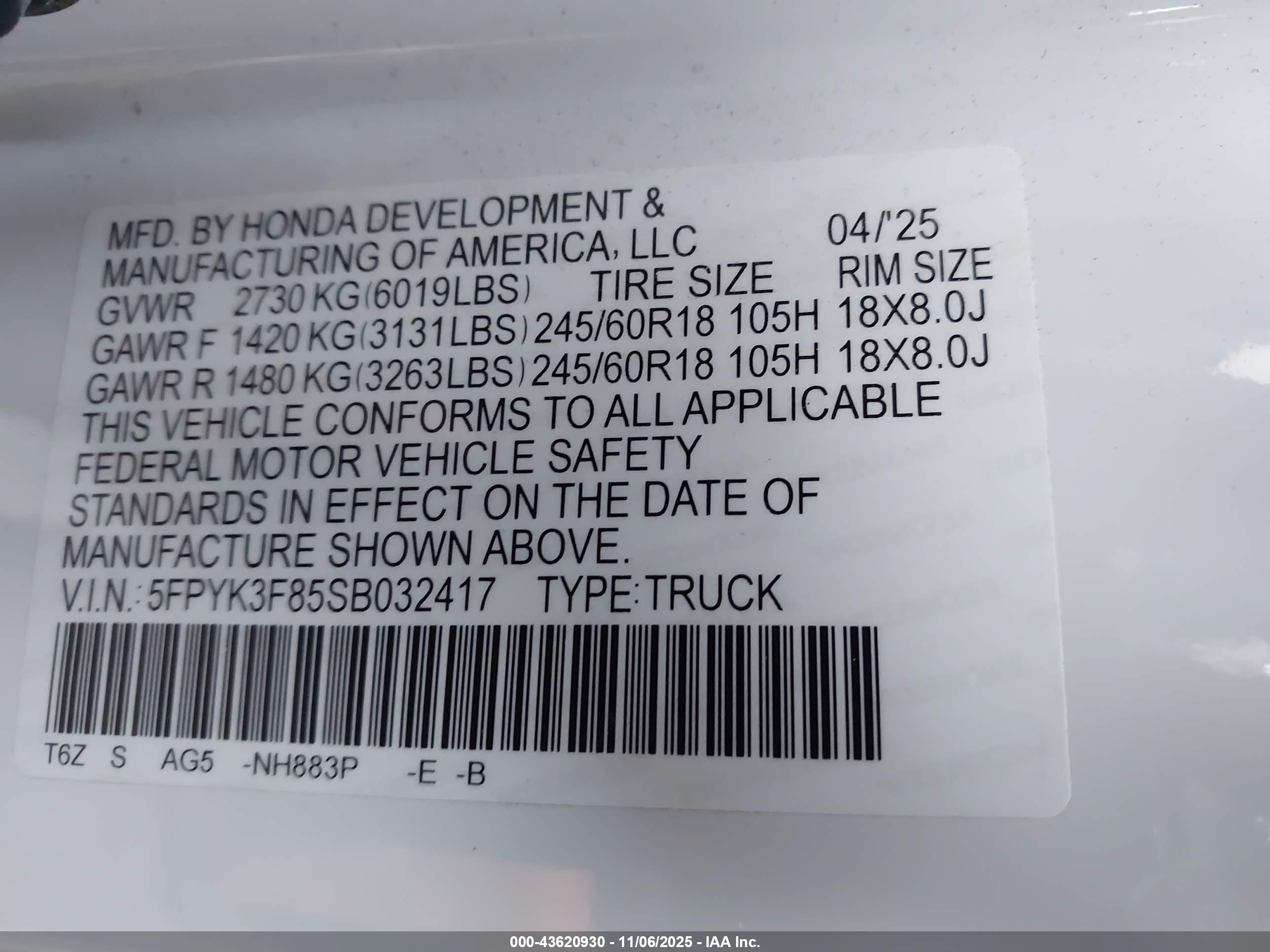 HONDA RIDGELINE image 9
