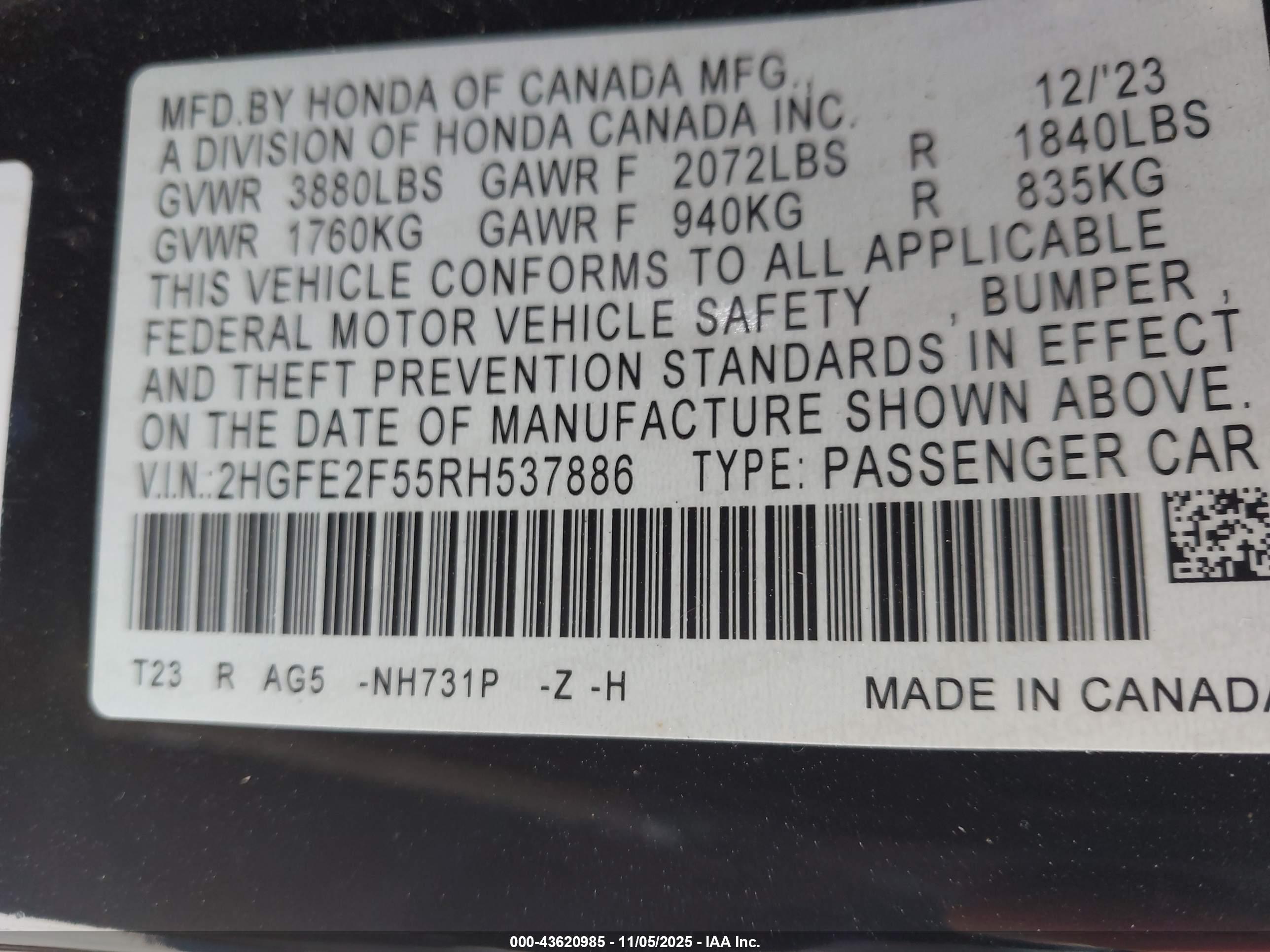 HONDA CIVIC image 9