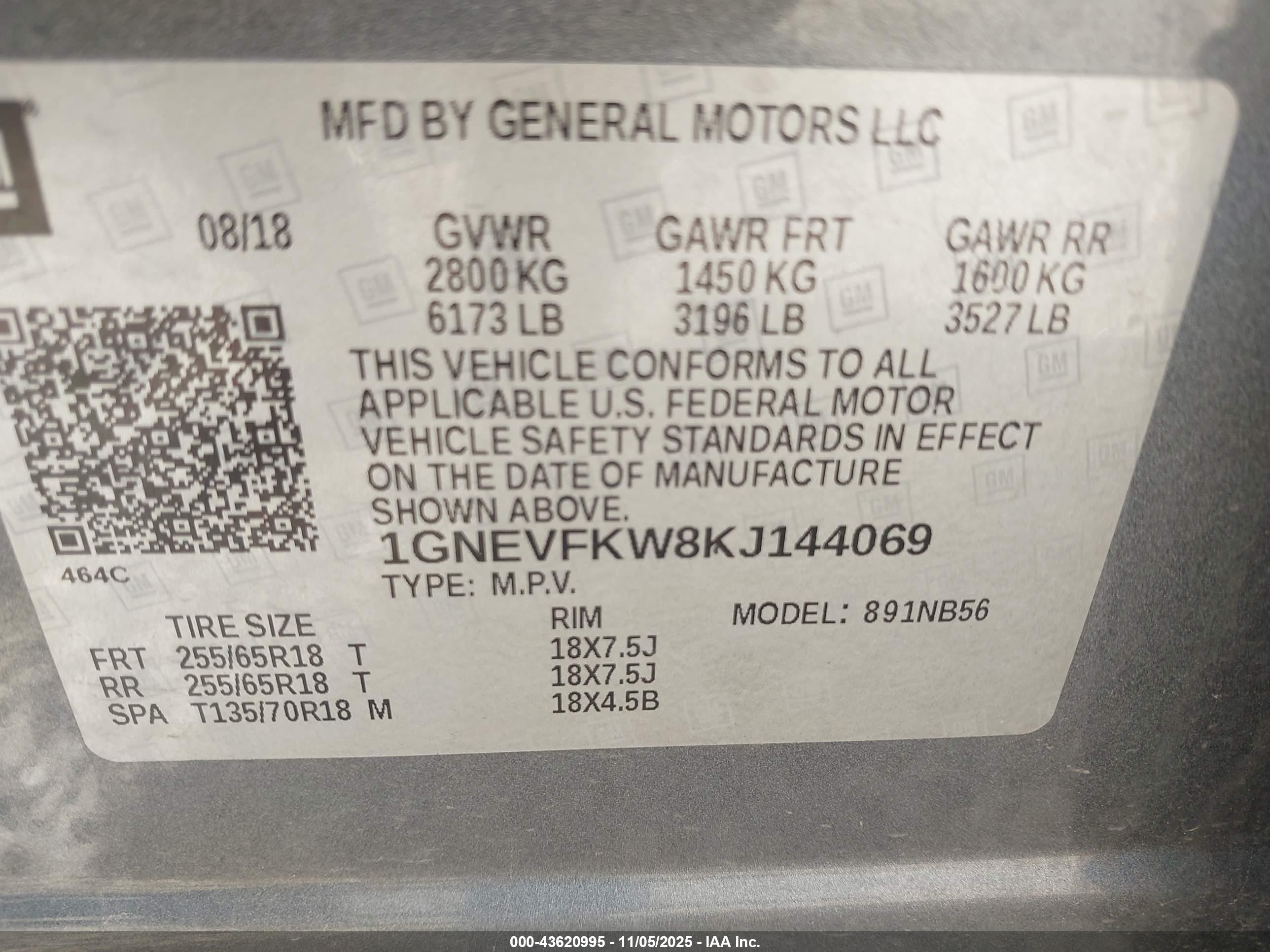 CHEVROLET TRAVERSE image 9