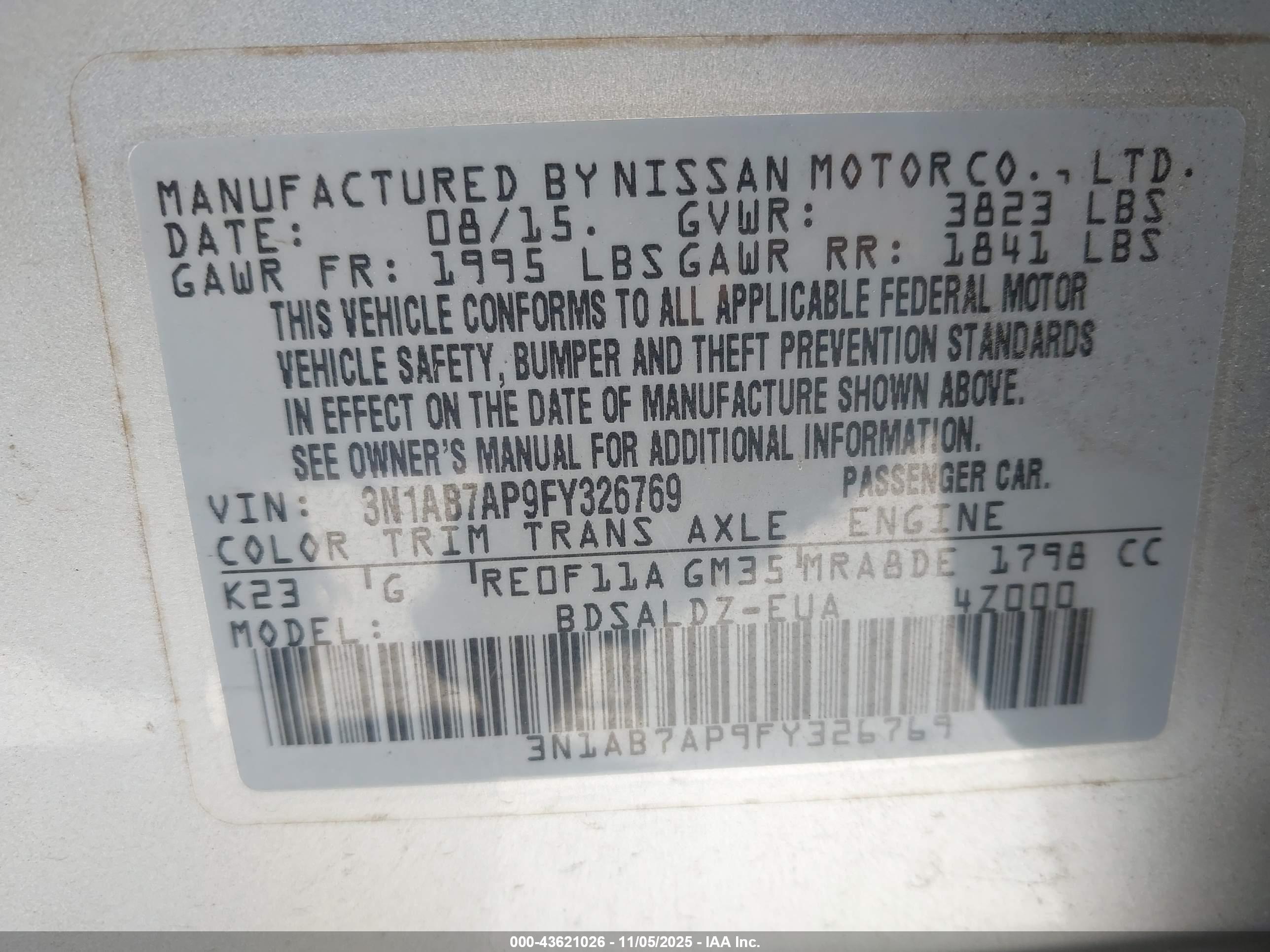 NISSAN SENTRA image 9