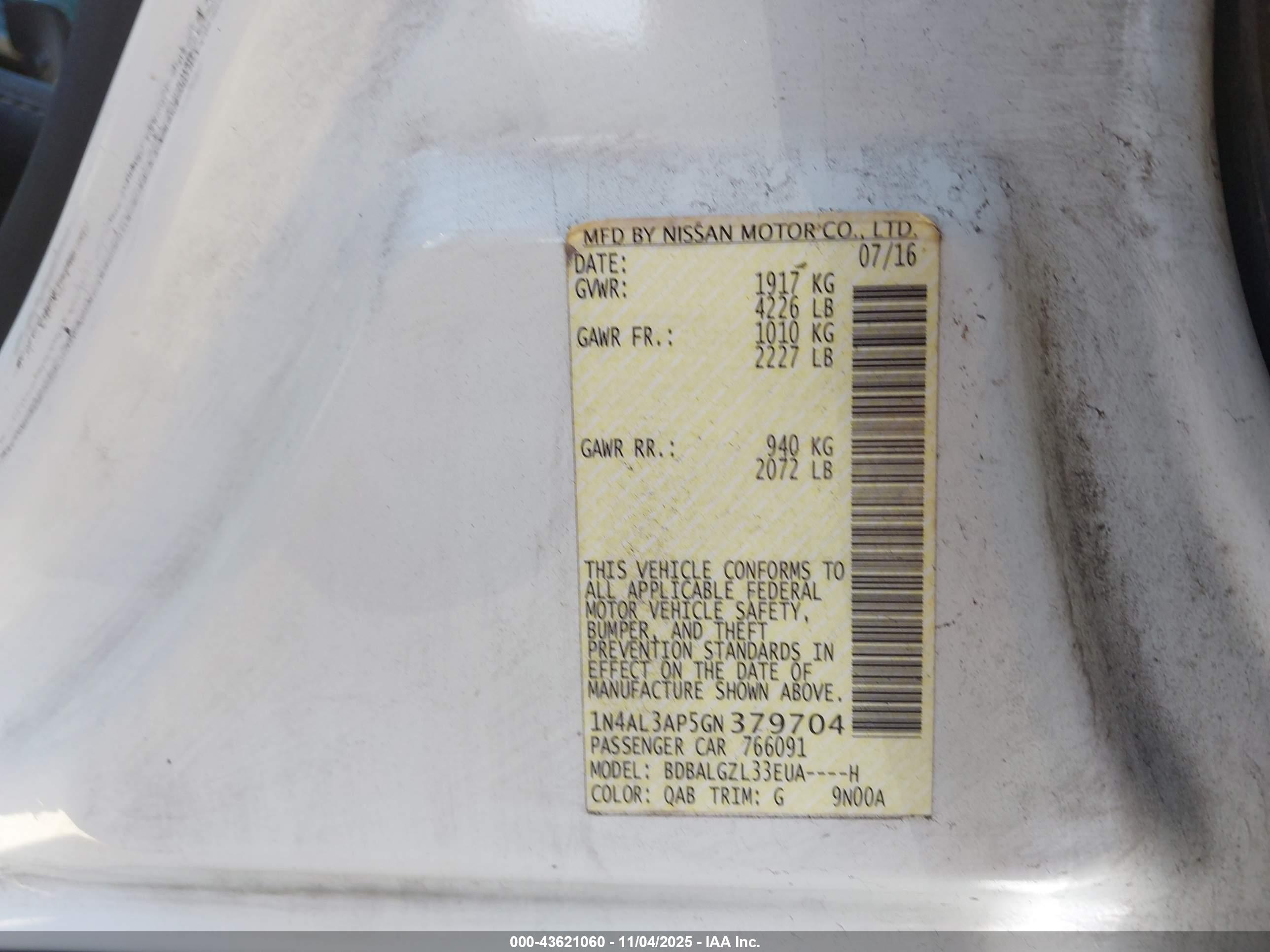 NISSAN ALTIMA image 9