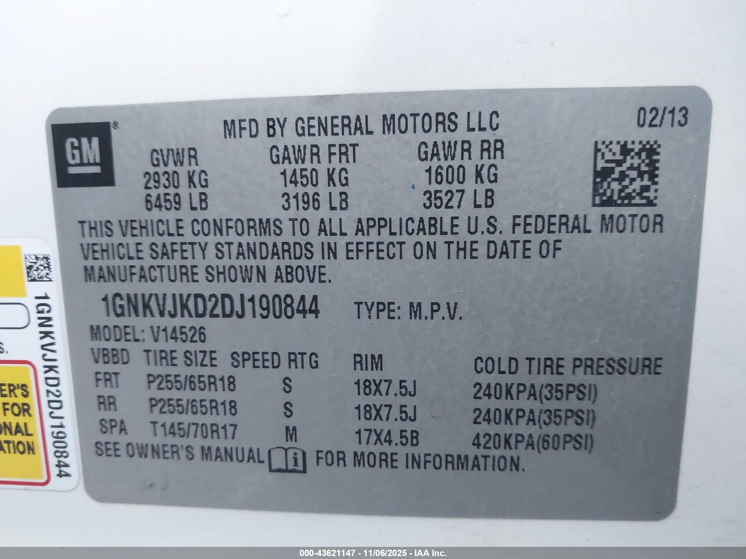 CHEVROLET TRAVERSE image 9