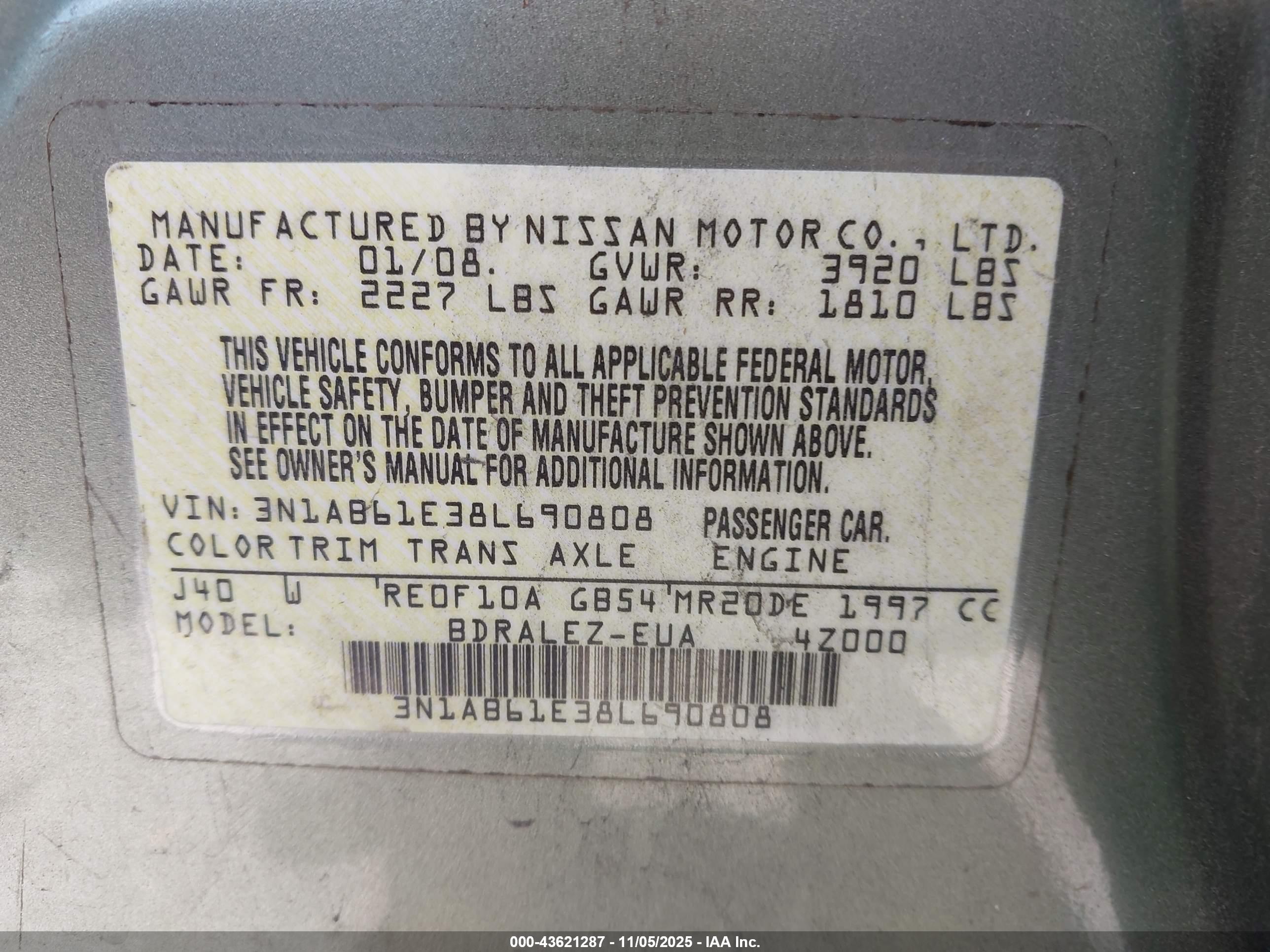 NISSAN SENTRA image 9
