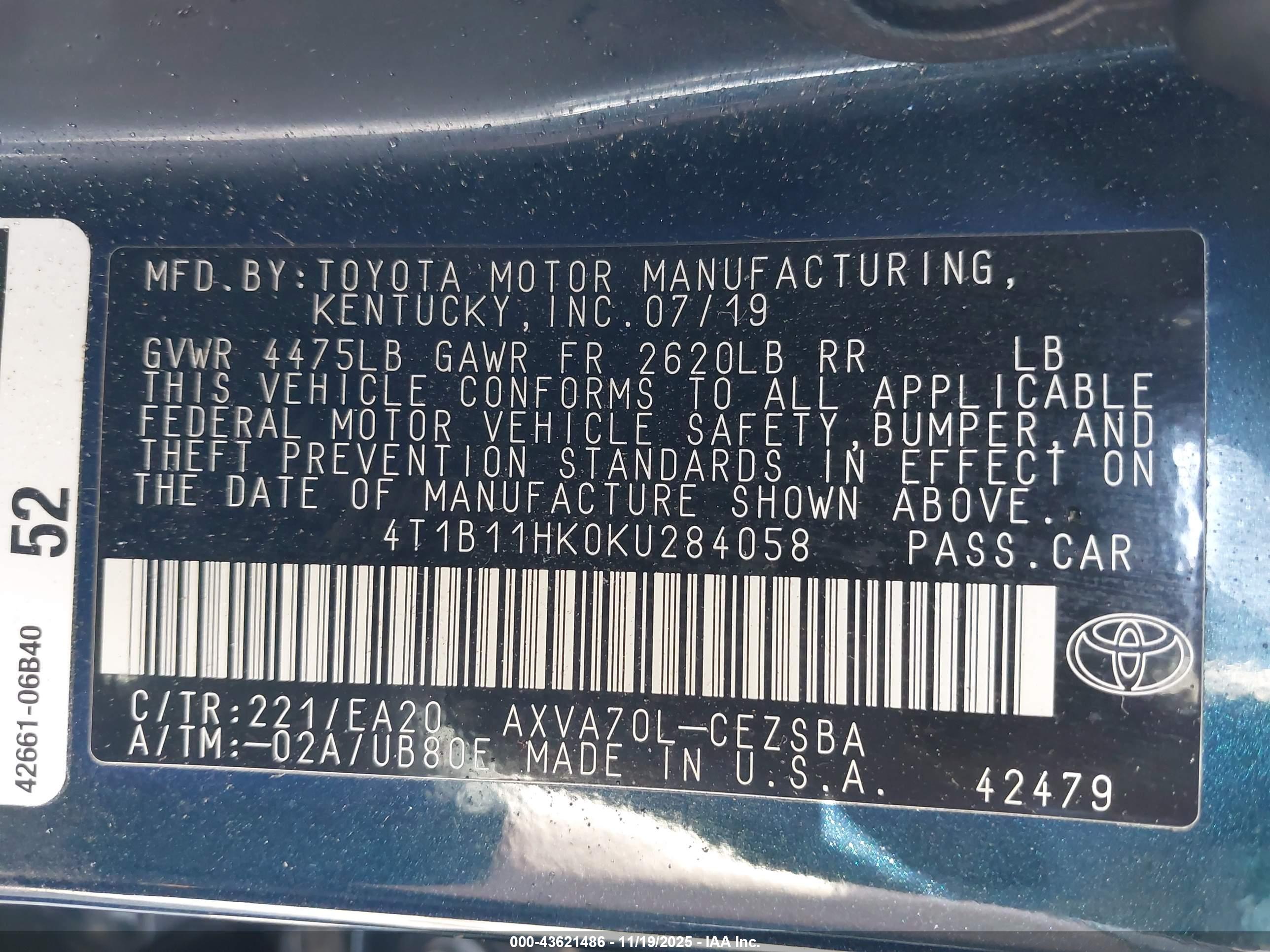 TOYOTA CAMRY image 9