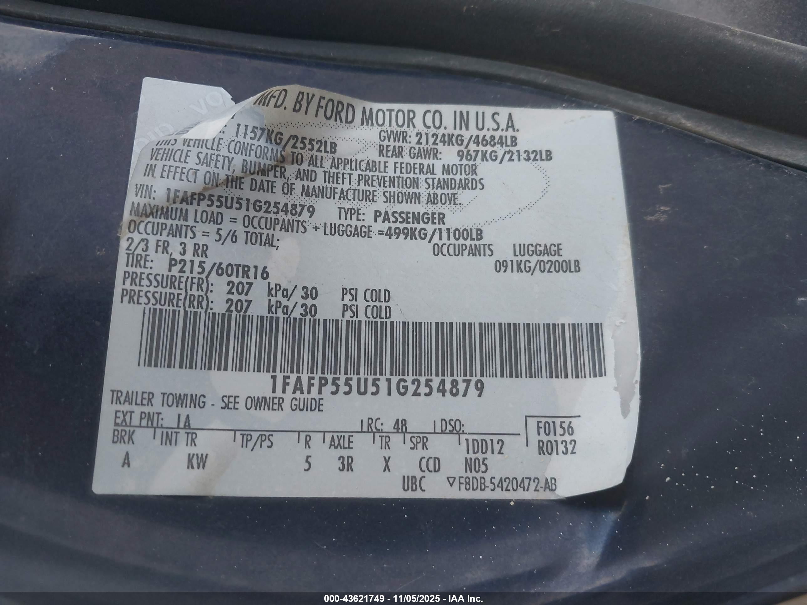 FORD TAURUS image 9