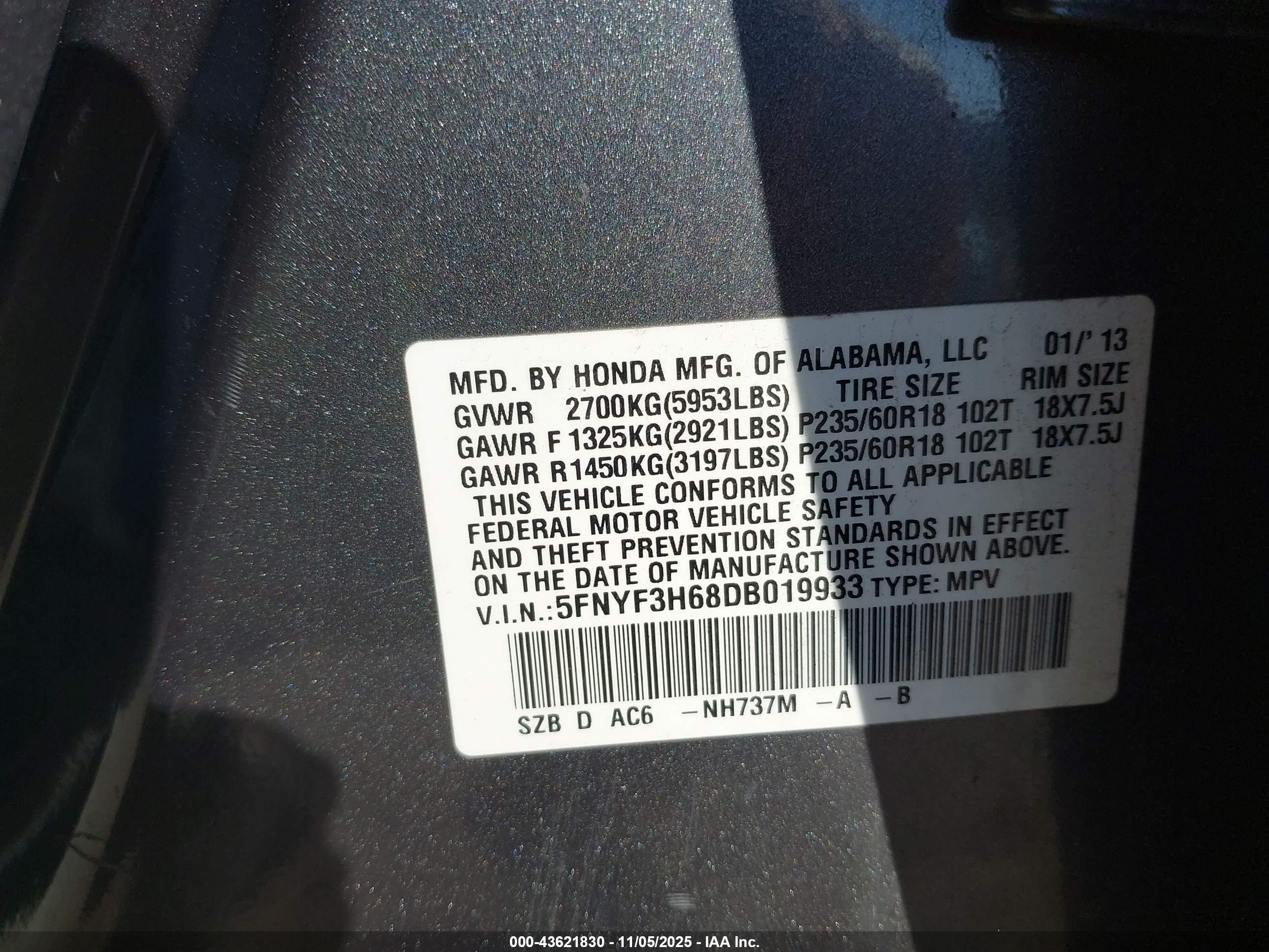 HONDA PILOT image 9