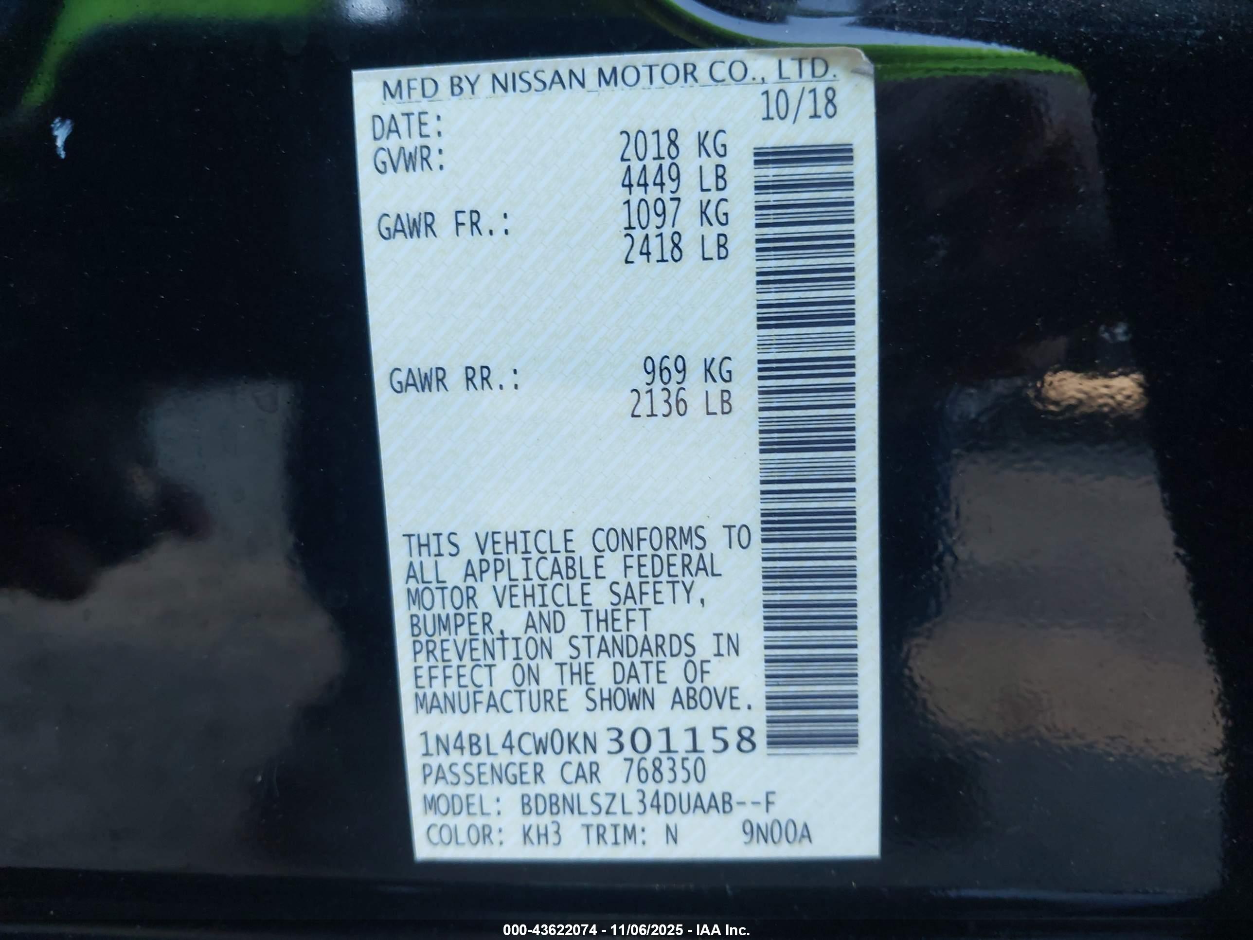 NISSAN ALTIMA image 9