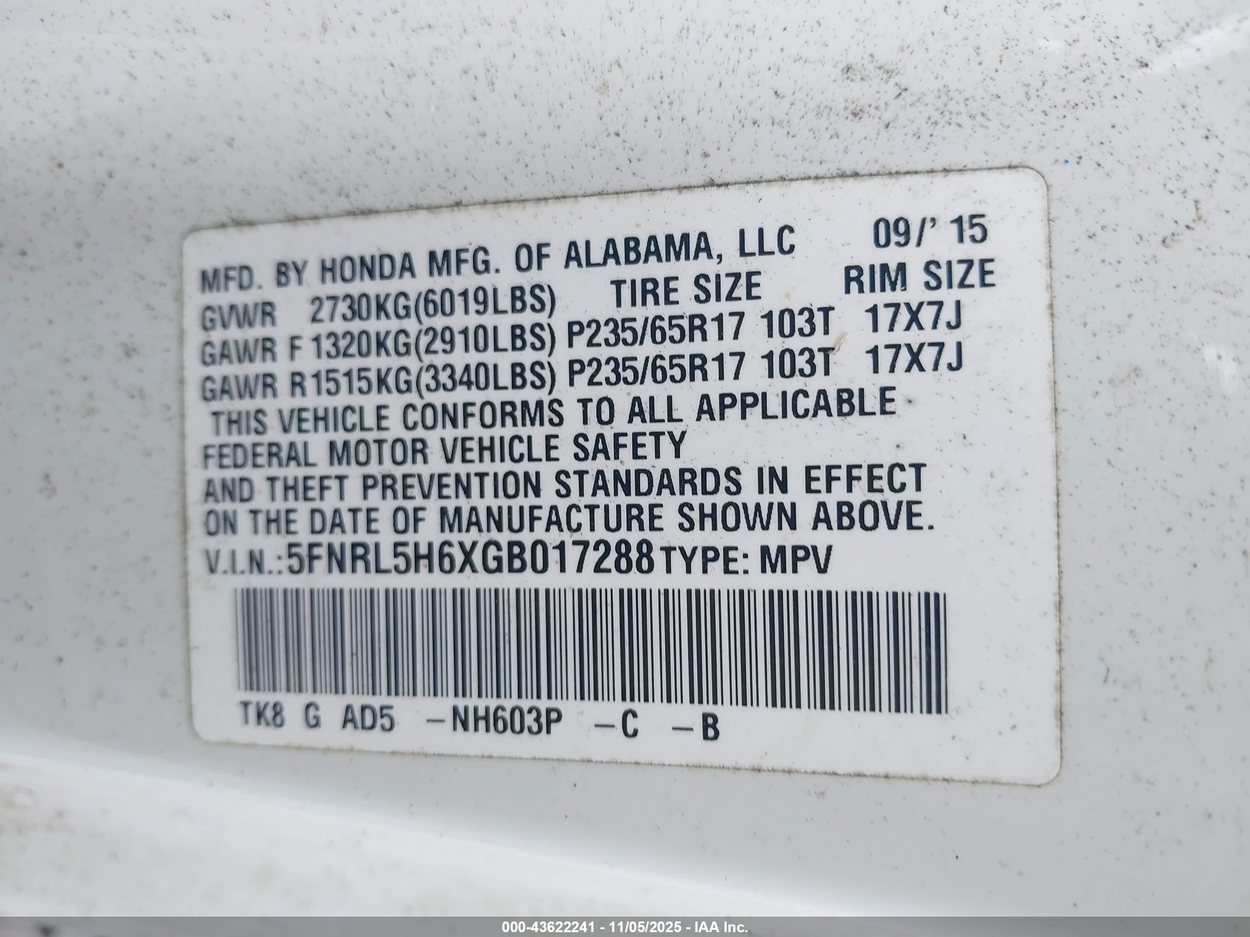 HONDA ODYSSEY image 9