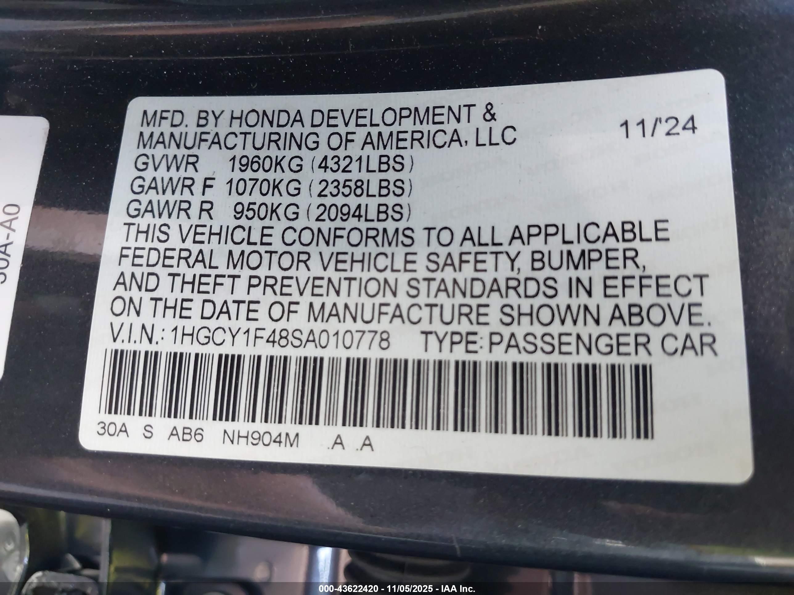 HONDA ACCORD image 9