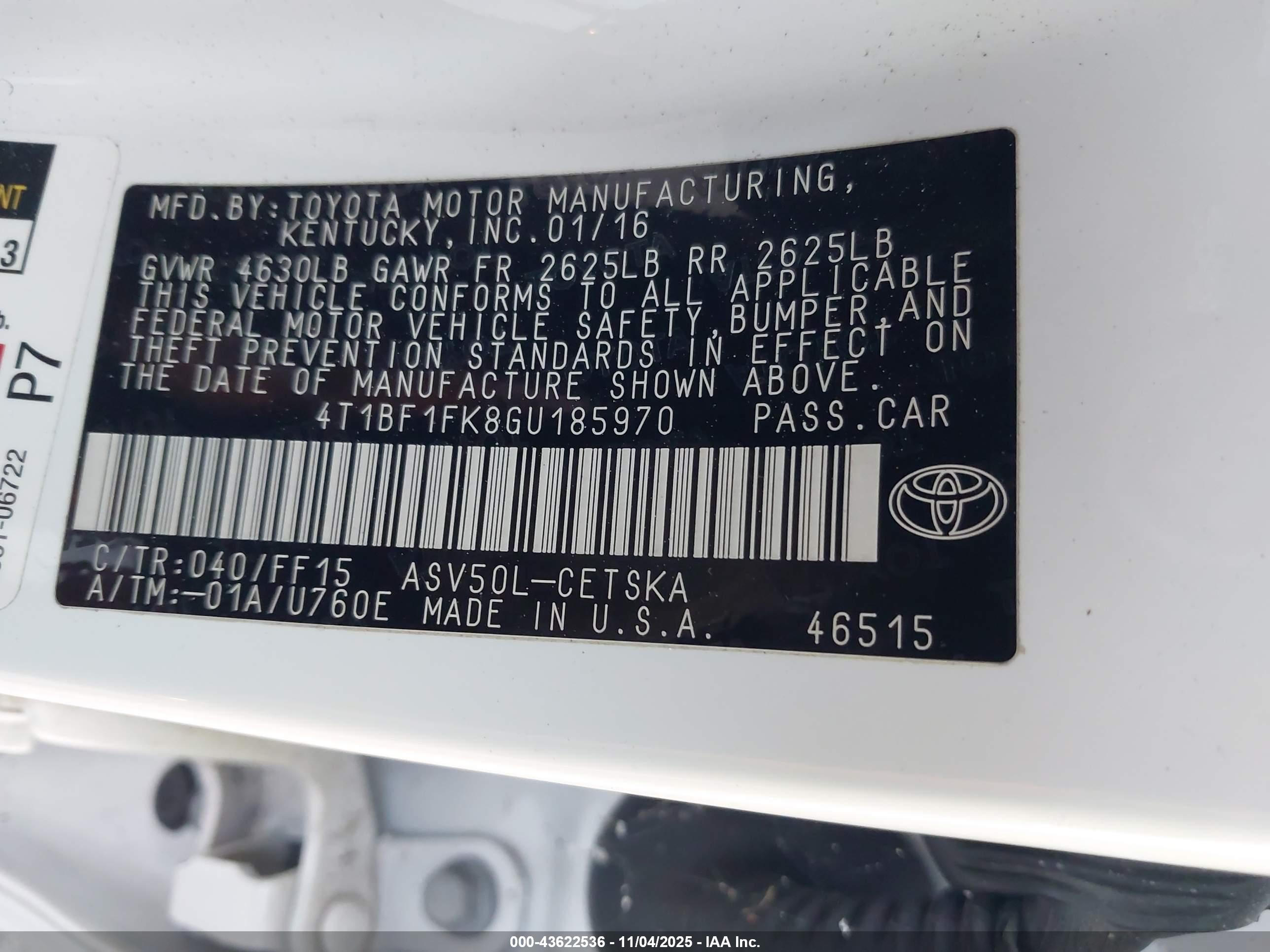 TOYOTA CAMRY image 9