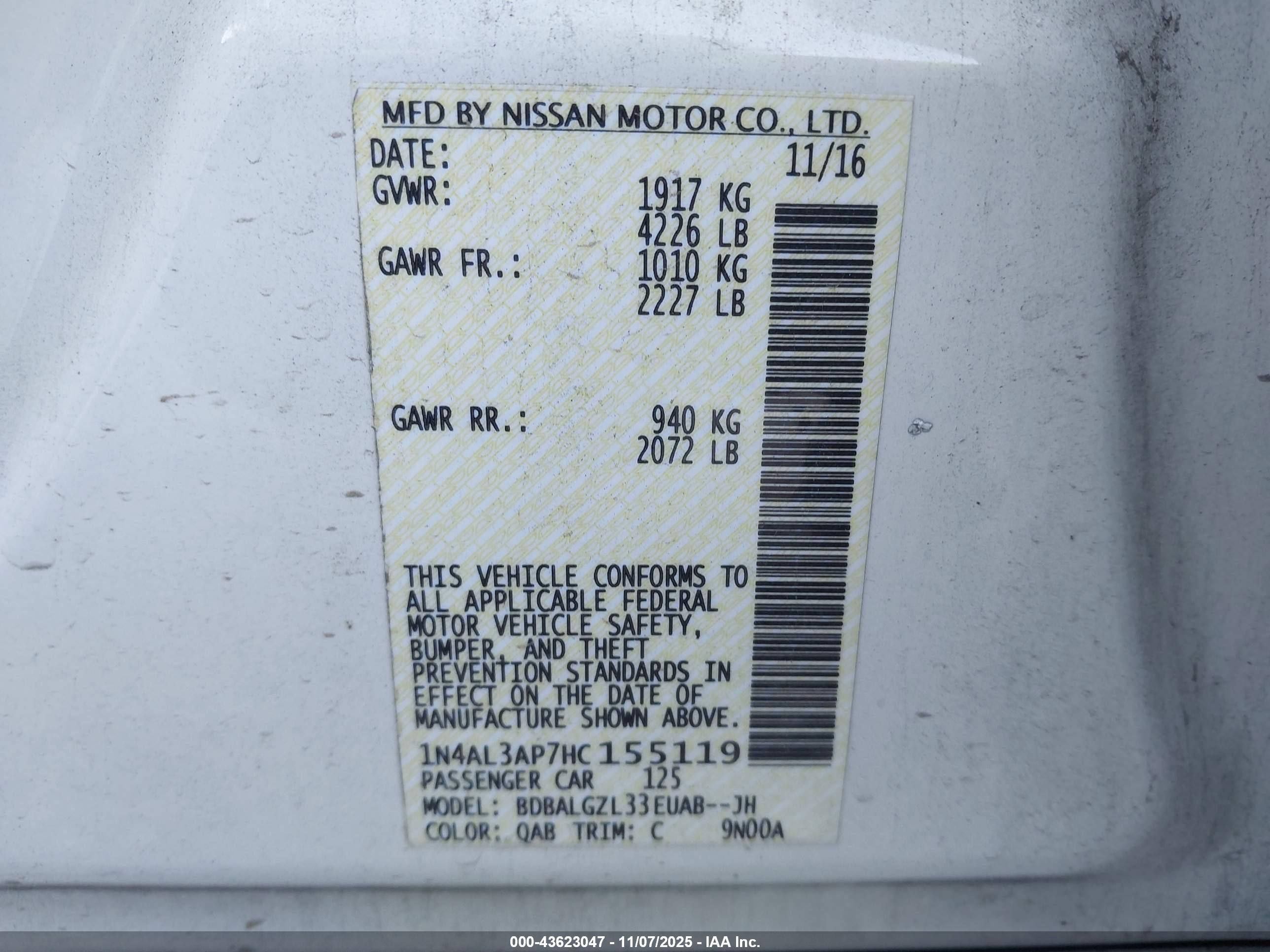 NISSAN ALTIMA image 9
