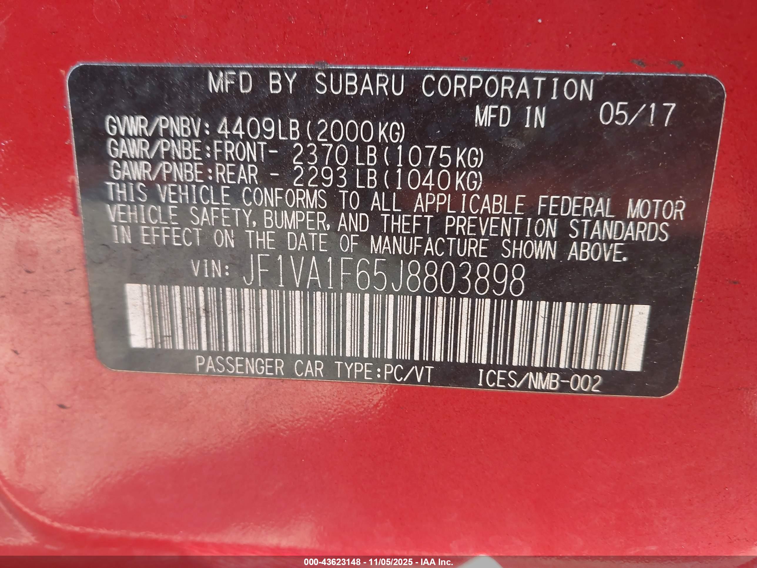 SUBARU WRX image 9