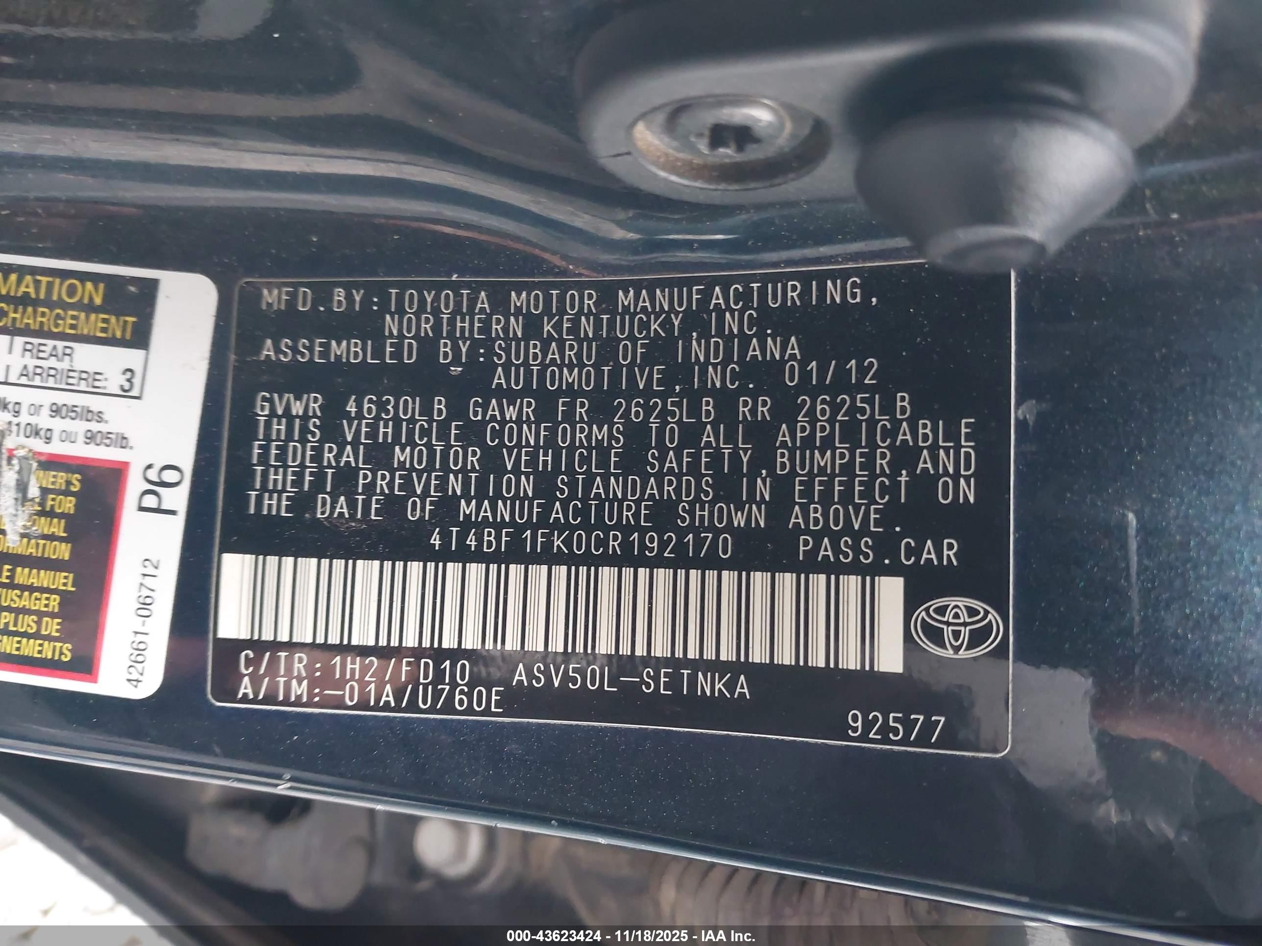 TOYOTA CAMRY image 9