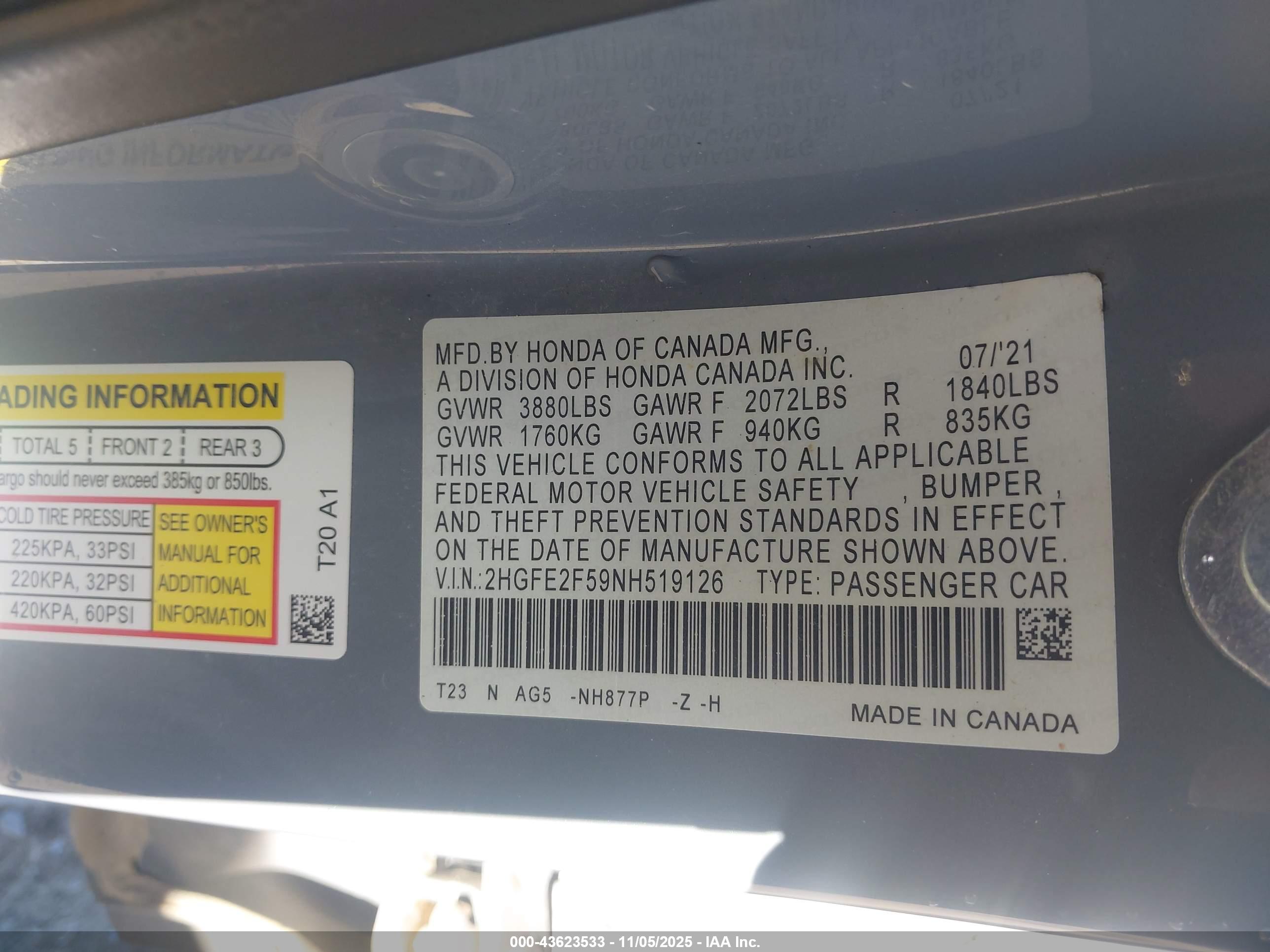 HONDA CIVIC image 9