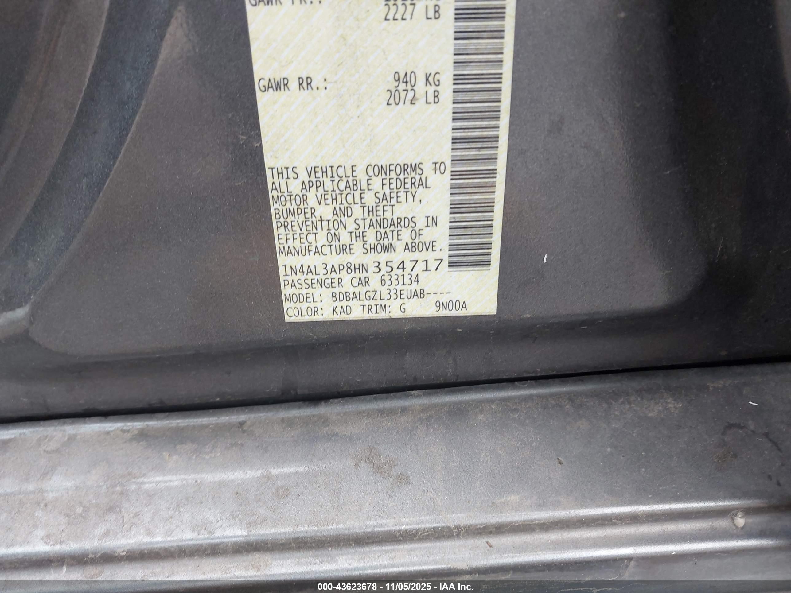 NISSAN ALTIMA image 9