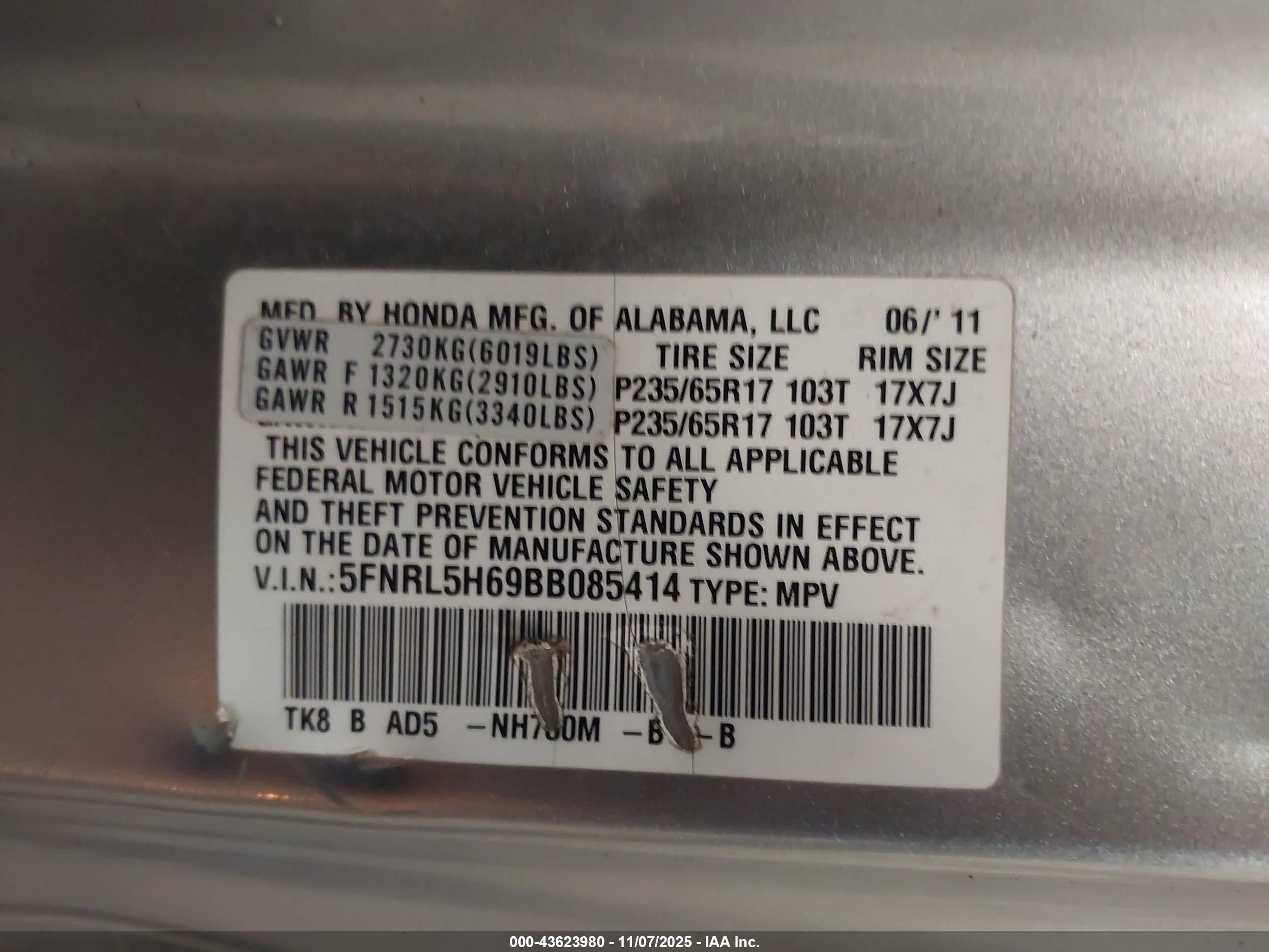 HONDA ODYSSEY image 9