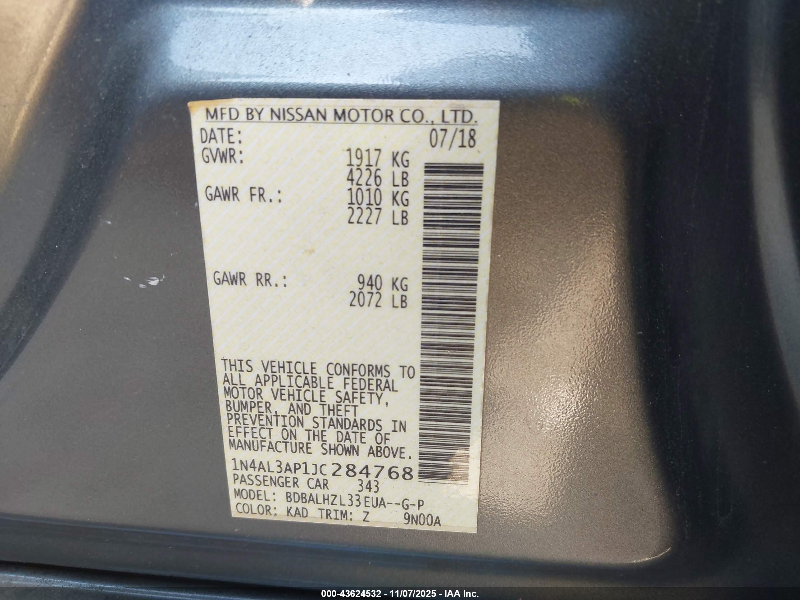 NISSAN ALTIMA image 9