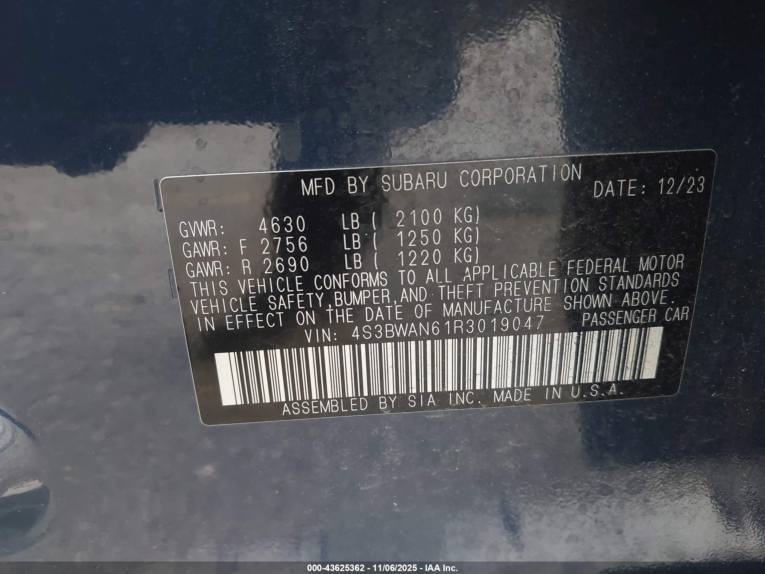 SUBARU LEGACY image 9