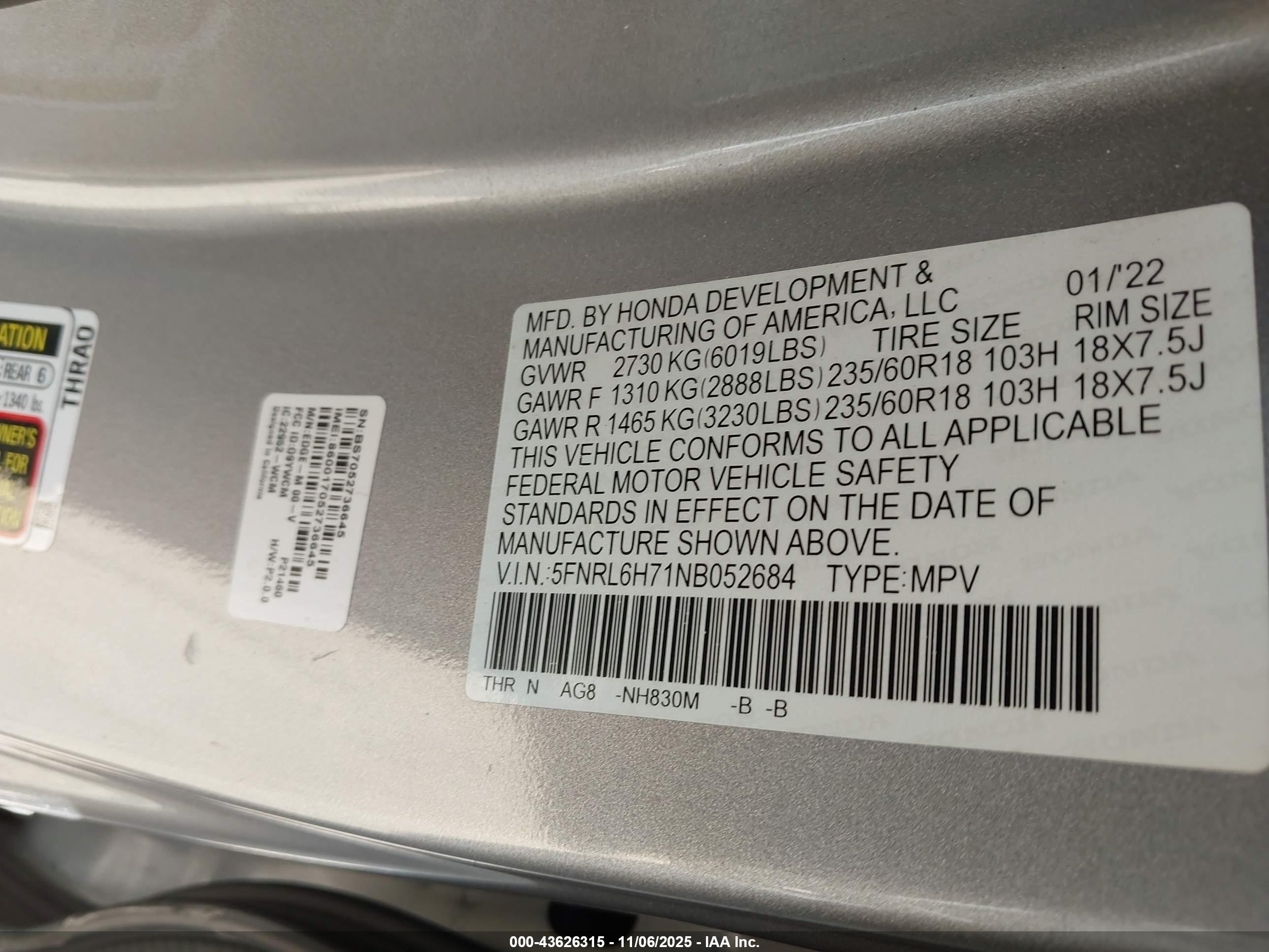 HONDA ODYSSEY image 9