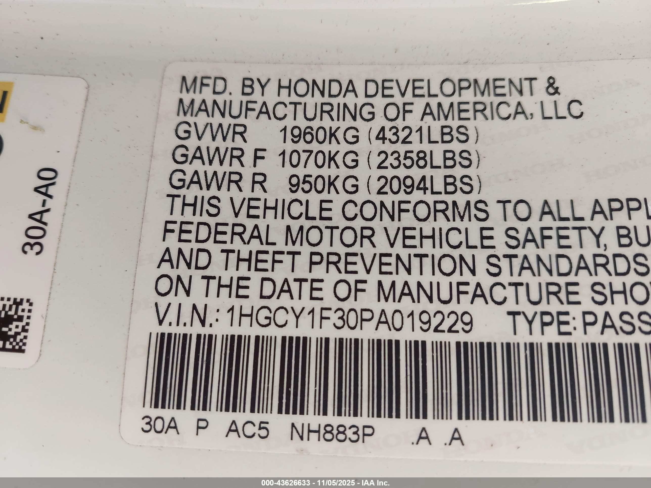 HONDA ACCORD image 9