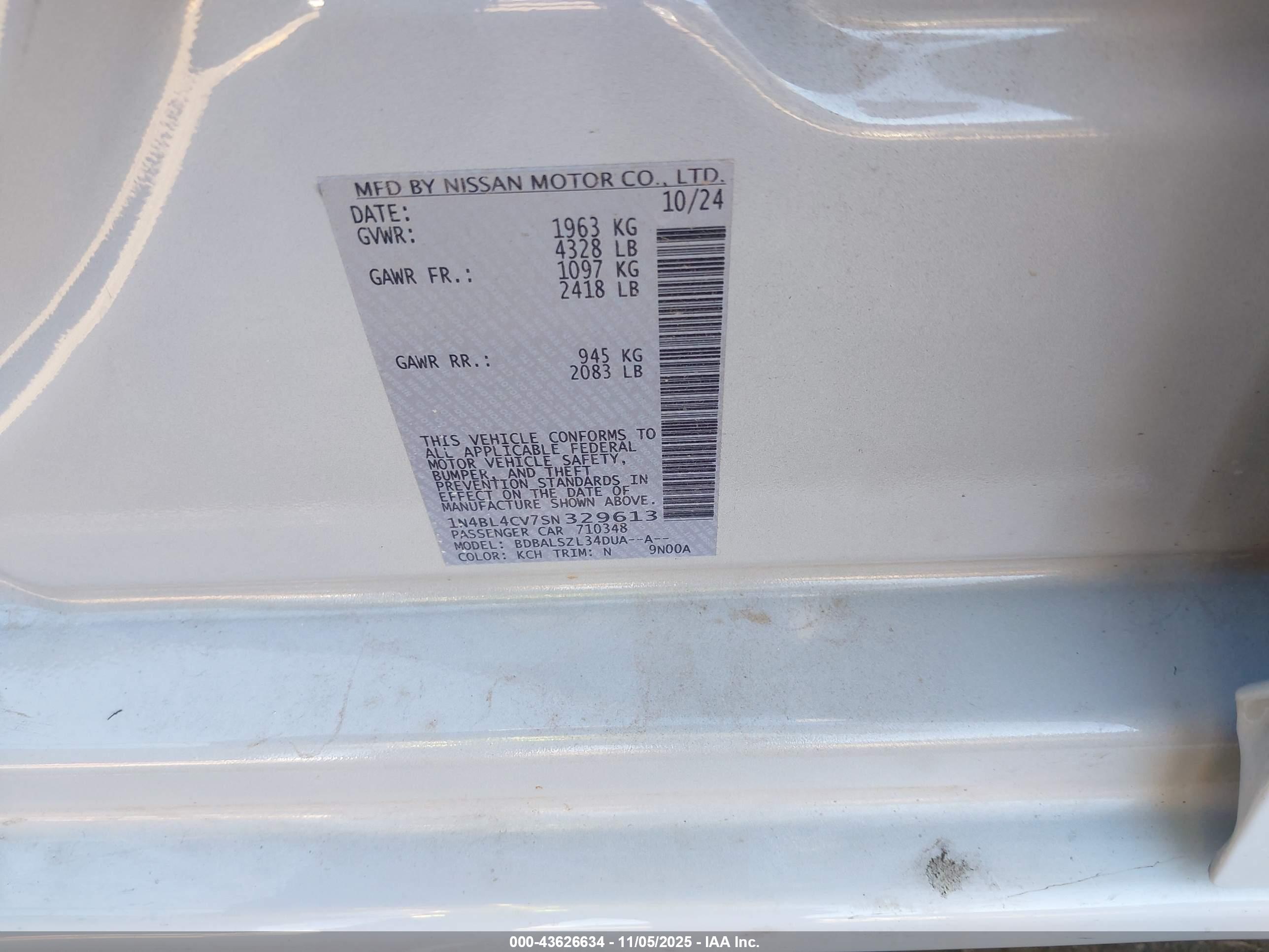 NISSAN ALTIMA image 9