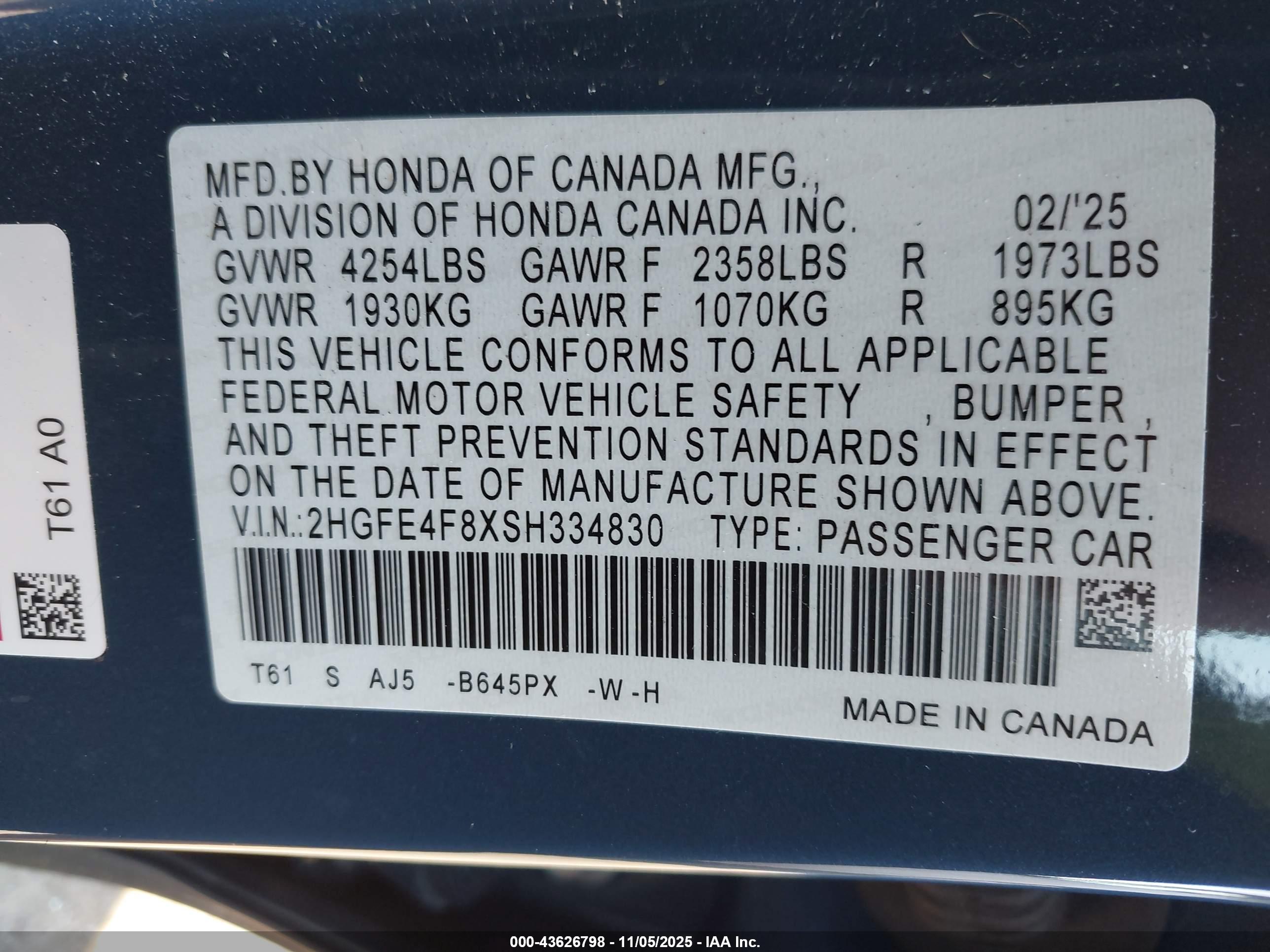 HONDA CIVIC image 9