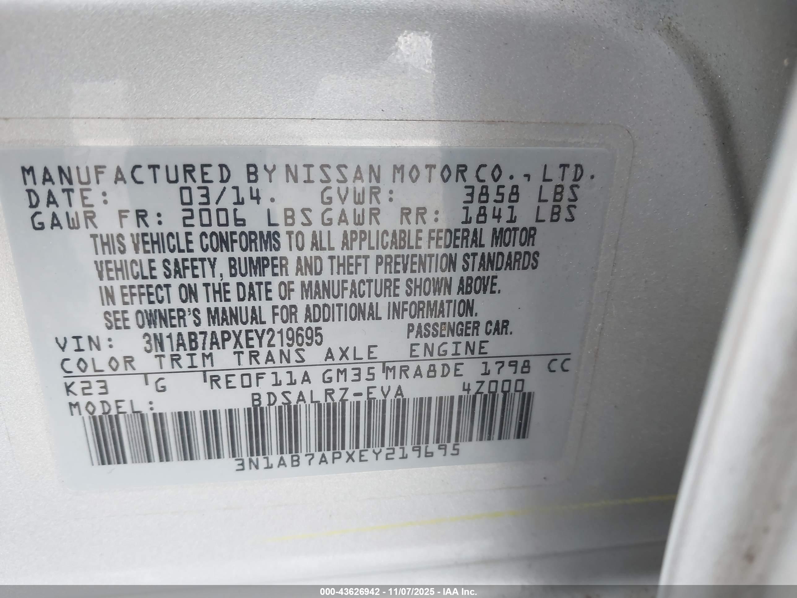 NISSAN SENTRA image 9