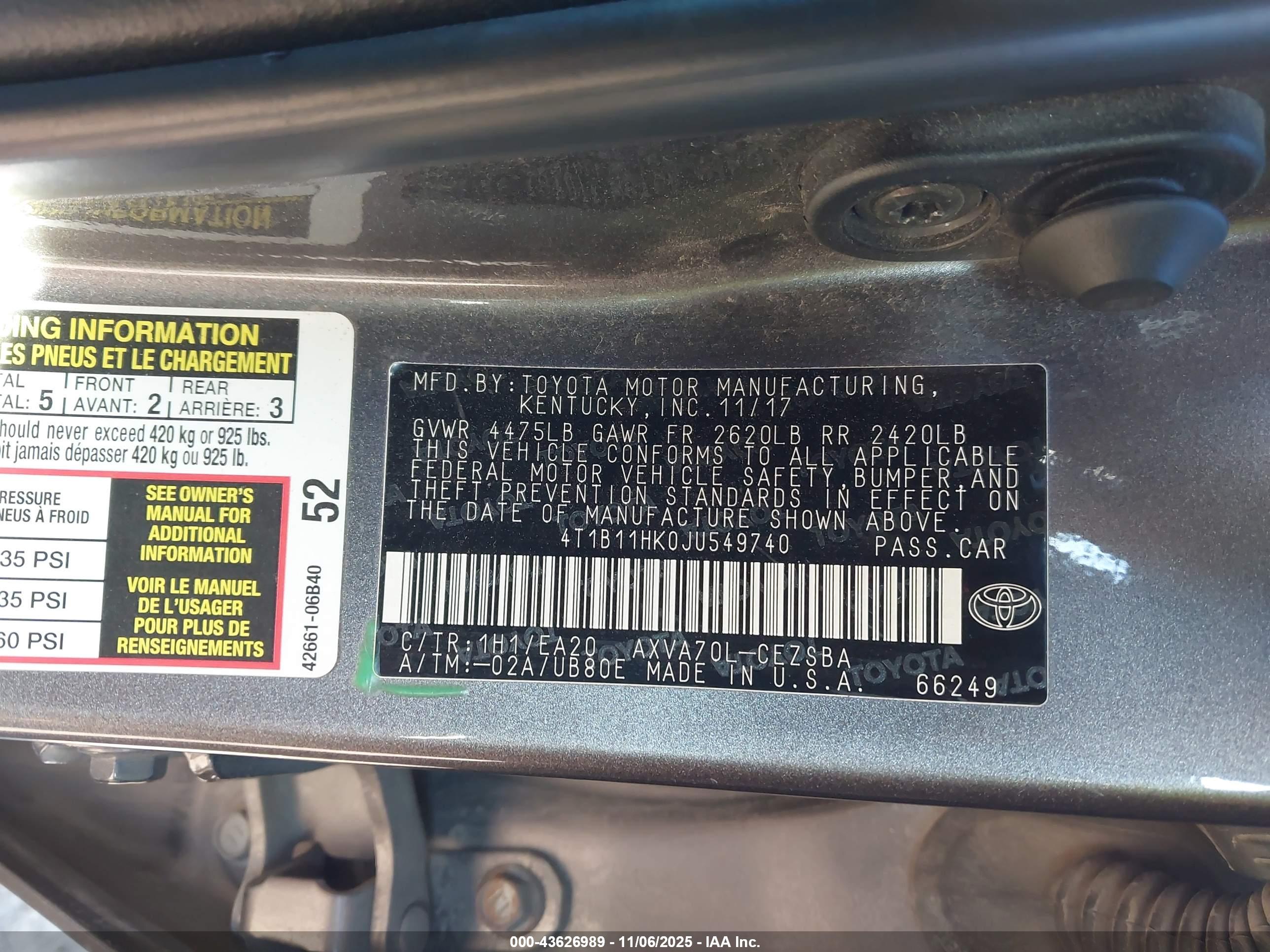 TOYOTA CAMRY image 9